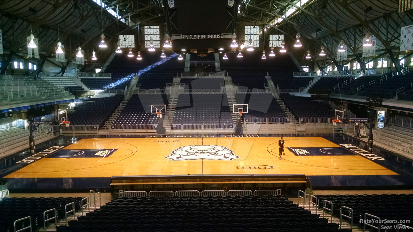 section 206, row 3 seat view  - hinkle fieldhouse