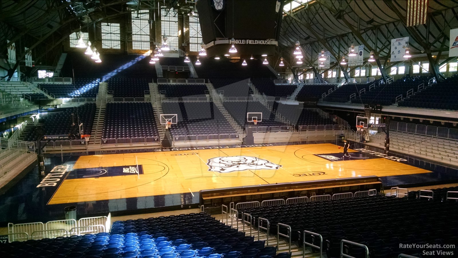 section 207, row 3 seat view  - hinkle fieldhouse