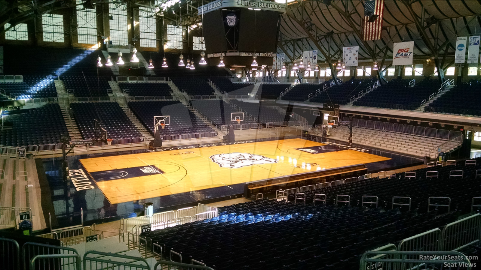 section 208, row 7 seat view  - hinkle fieldhouse