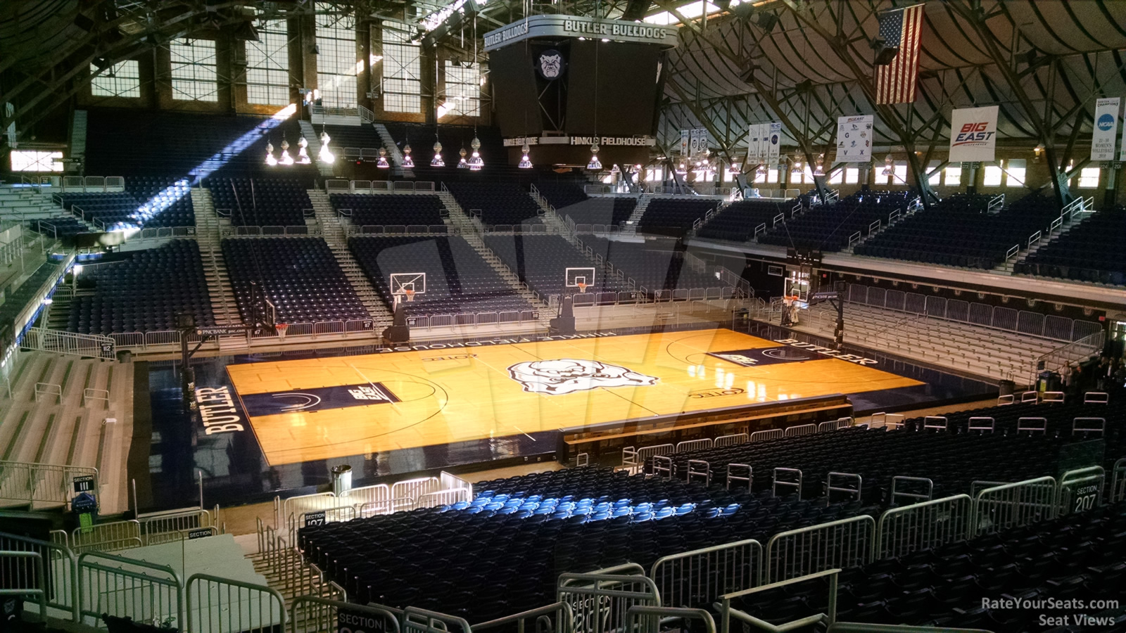 section 208, row 9 seat view  - hinkle fieldhouse