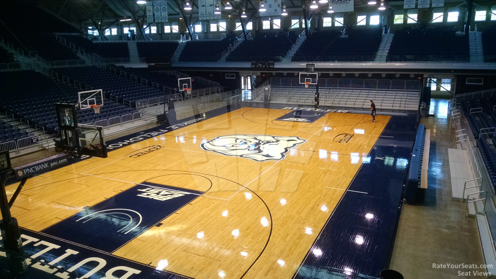 section 211, row 2 seat view  - hinkle fieldhouse