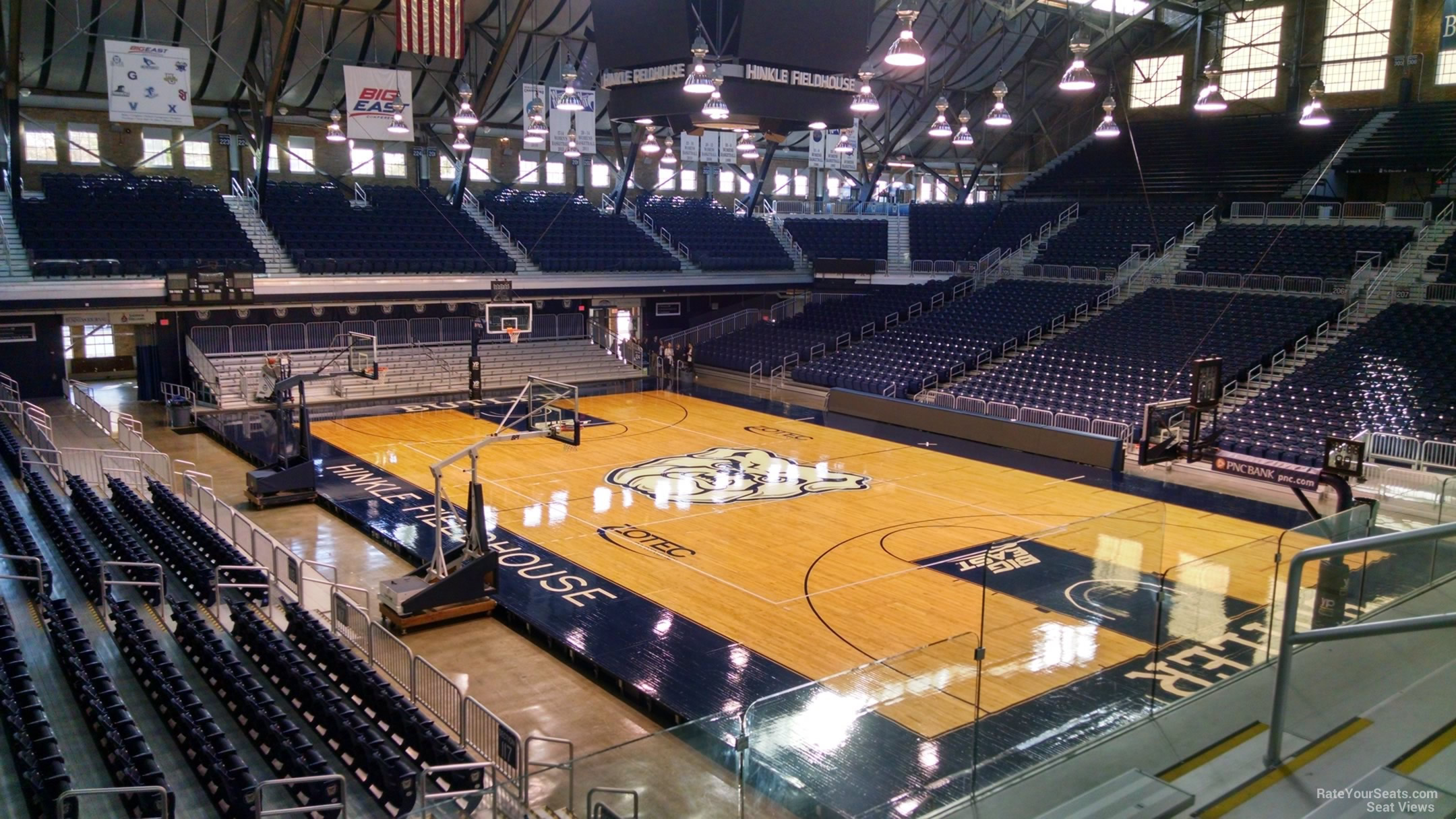 section 214, row 4 seat view  - hinkle fieldhouse