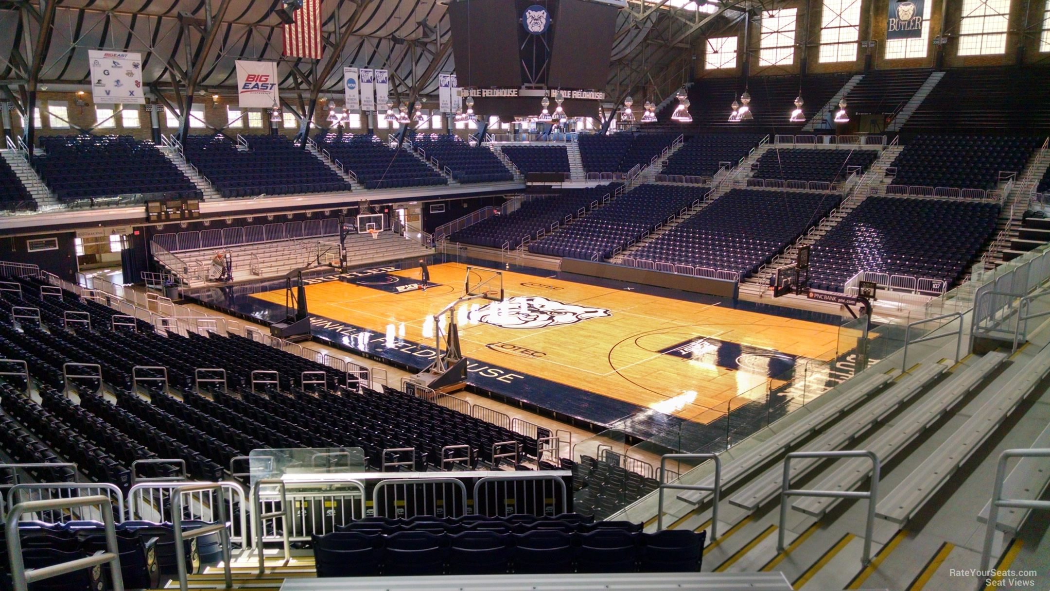 section 215, row 10 seat view  - hinkle fieldhouse