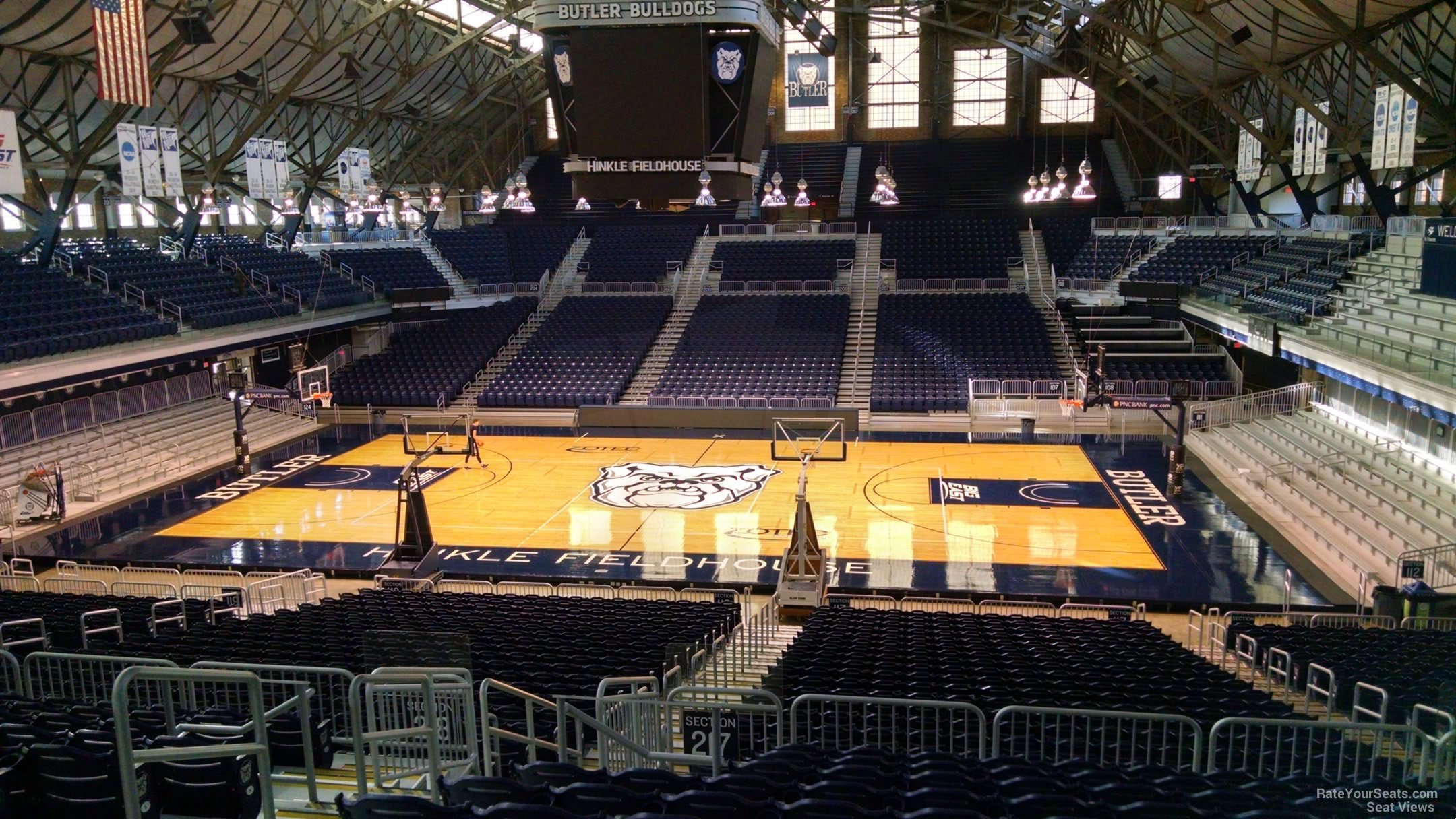 section 217, row 10 seat view  - hinkle fieldhouse