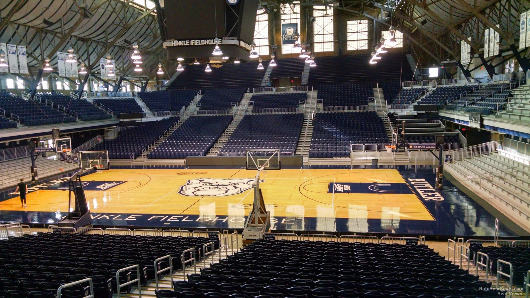 section 217, row 3 seat view  - hinkle fieldhouse