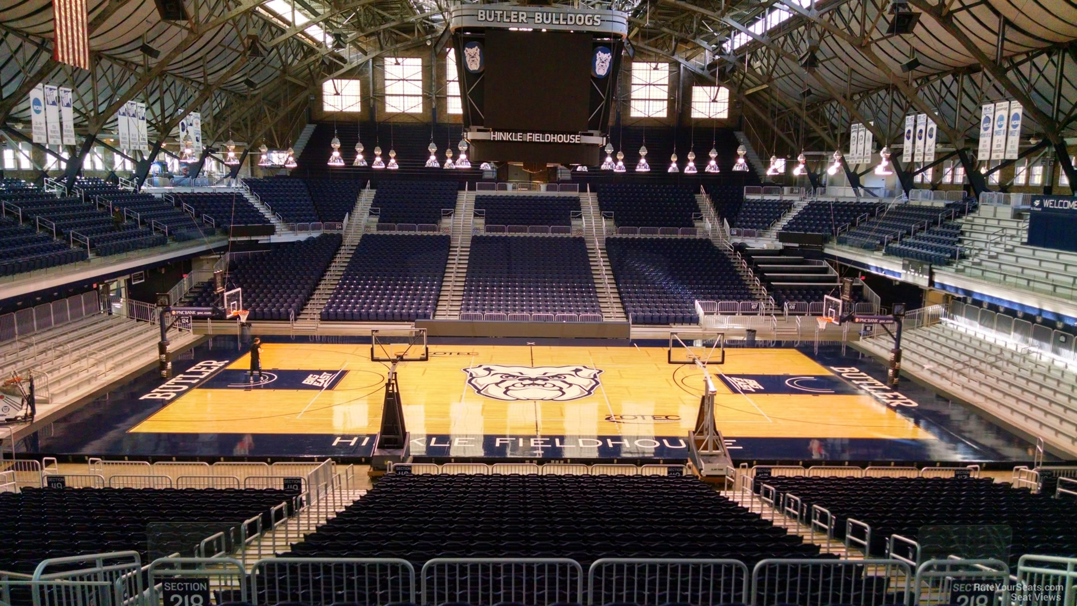 section 218, row 10 seat view  - hinkle fieldhouse