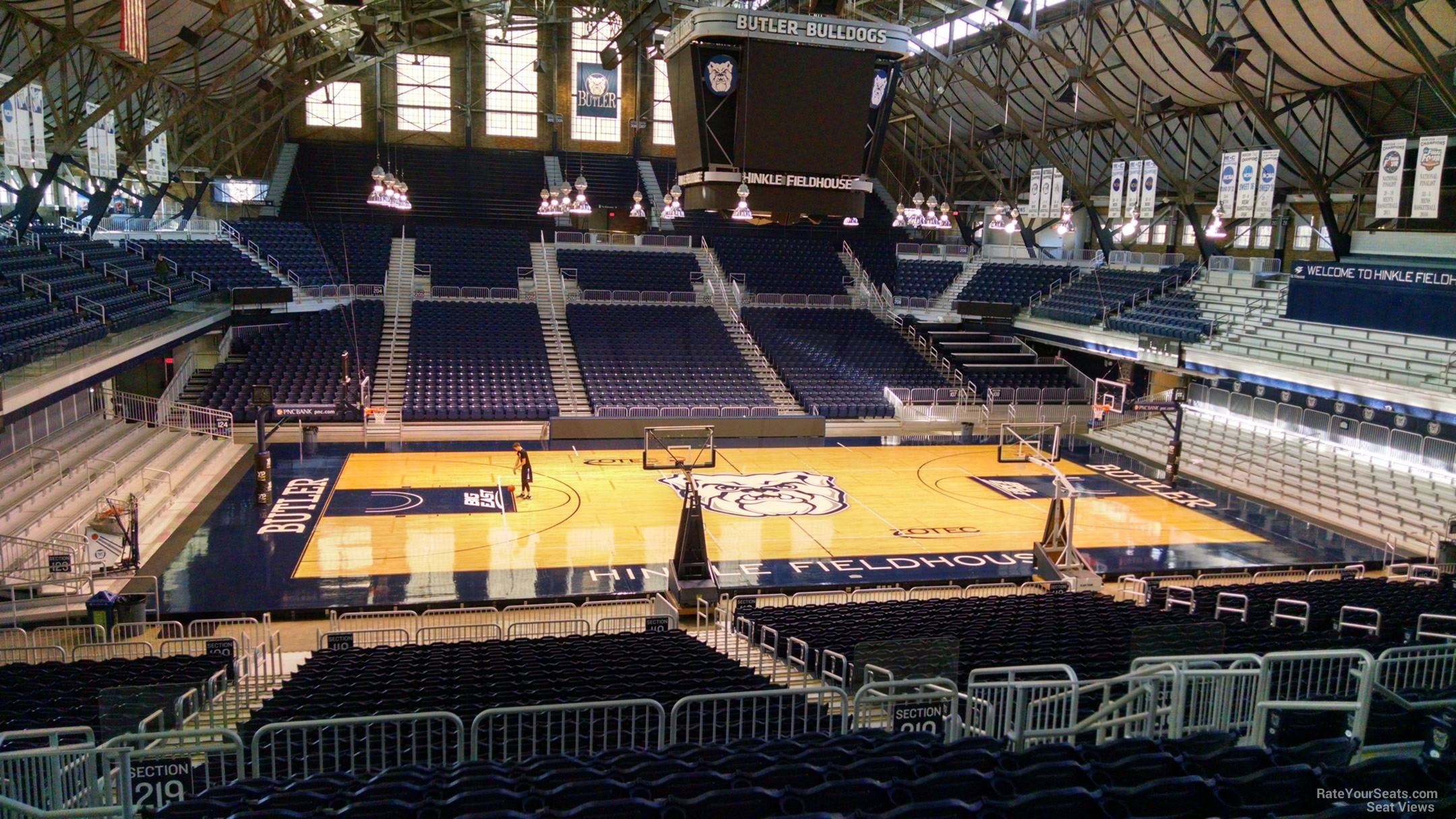 section 219, row 10 seat view  - hinkle fieldhouse