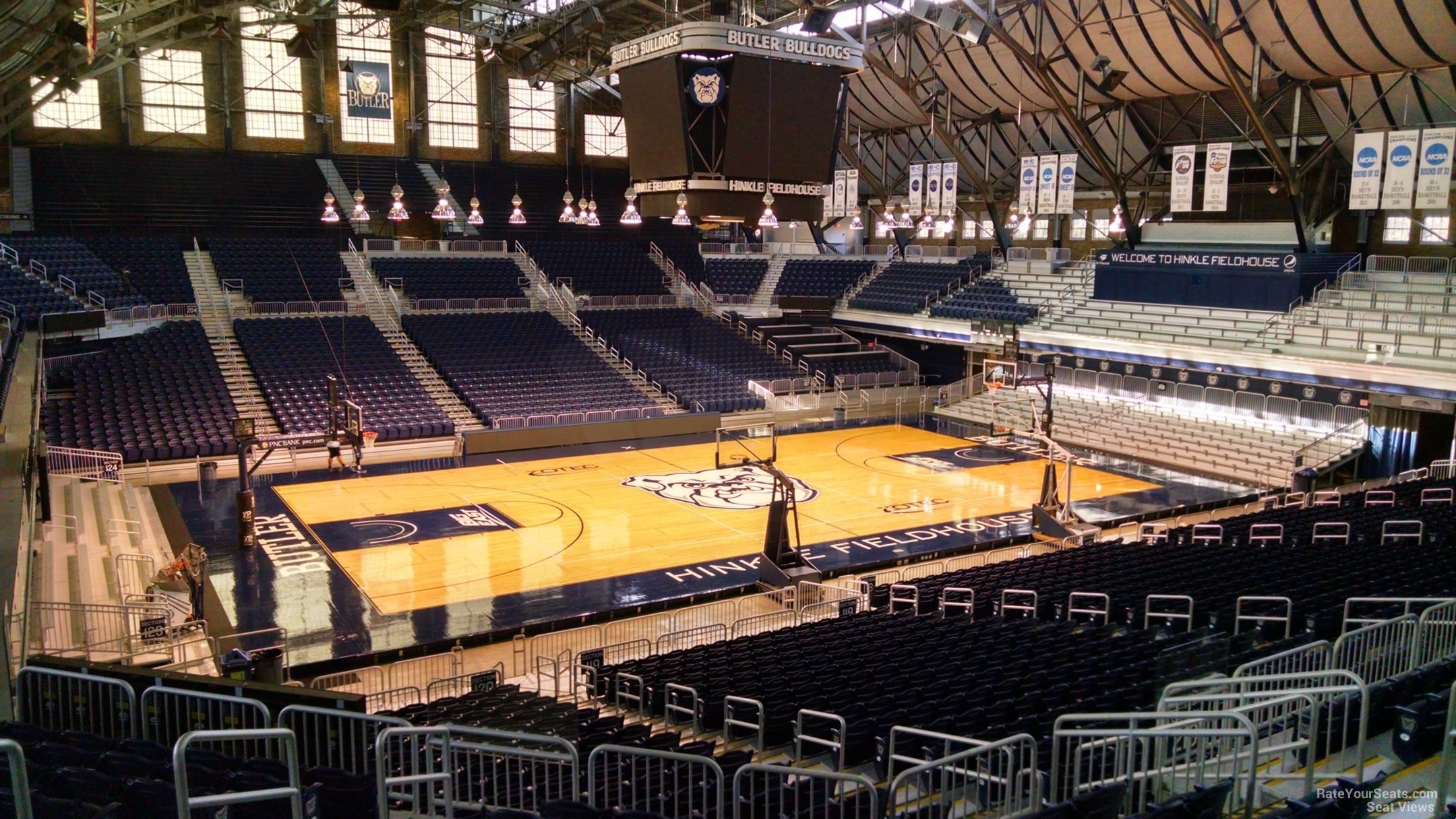 section 220, row 10 seat view  - hinkle fieldhouse