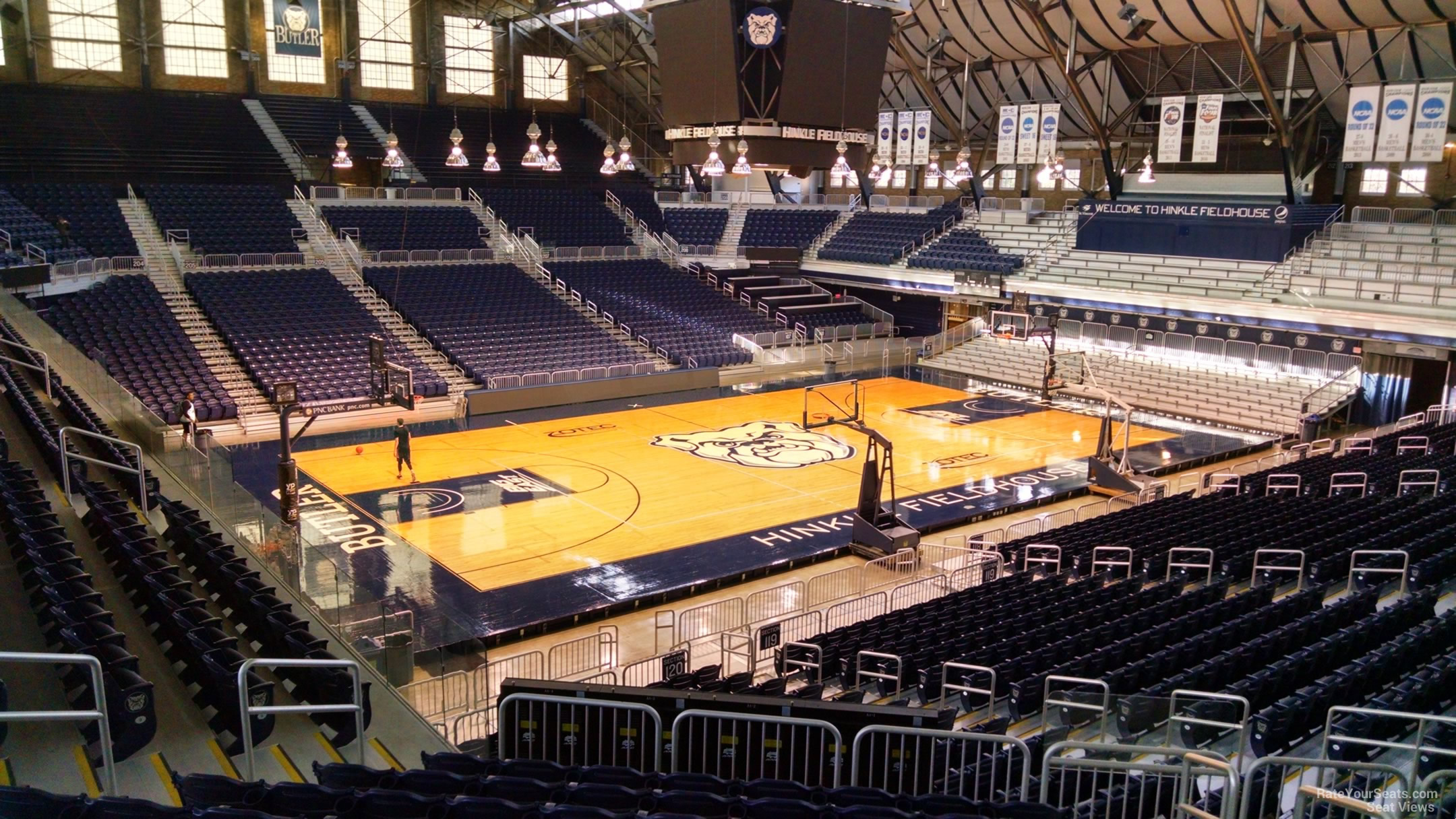 section 221, row 10 seat view  - hinkle fieldhouse
