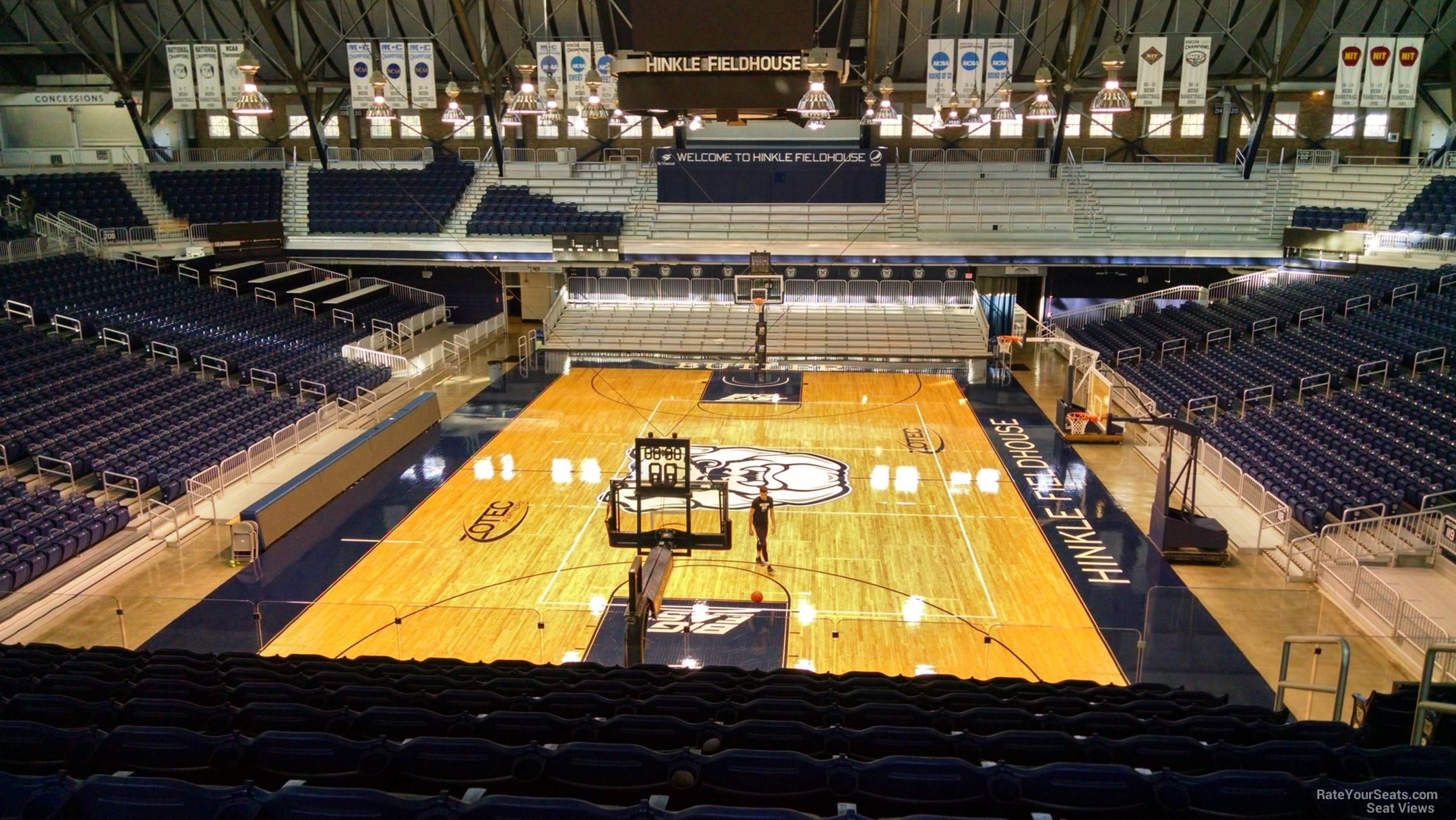section 224, row 10 seat view  - hinkle fieldhouse