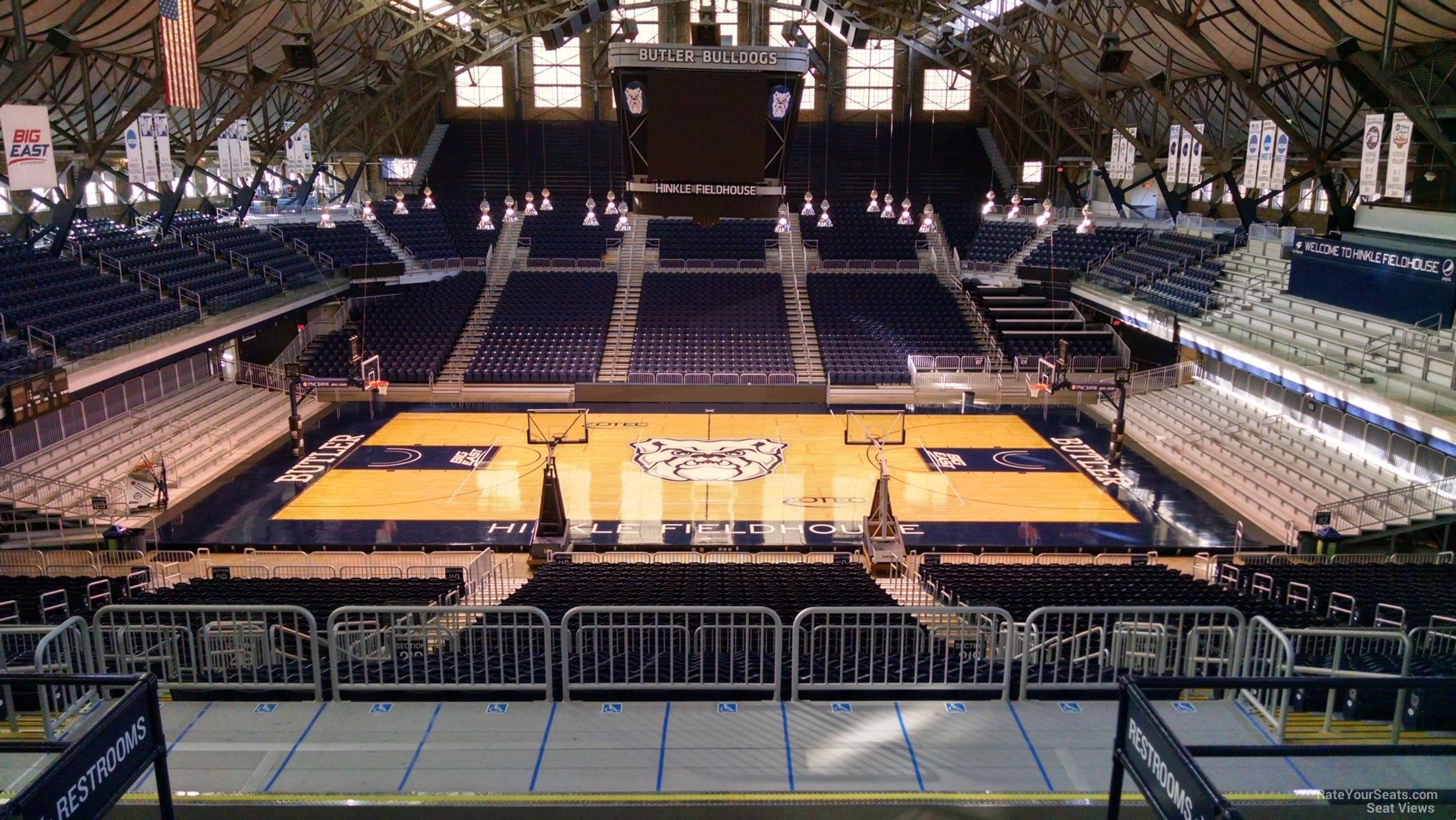 section 318, row 6 seat view  - hinkle fieldhouse