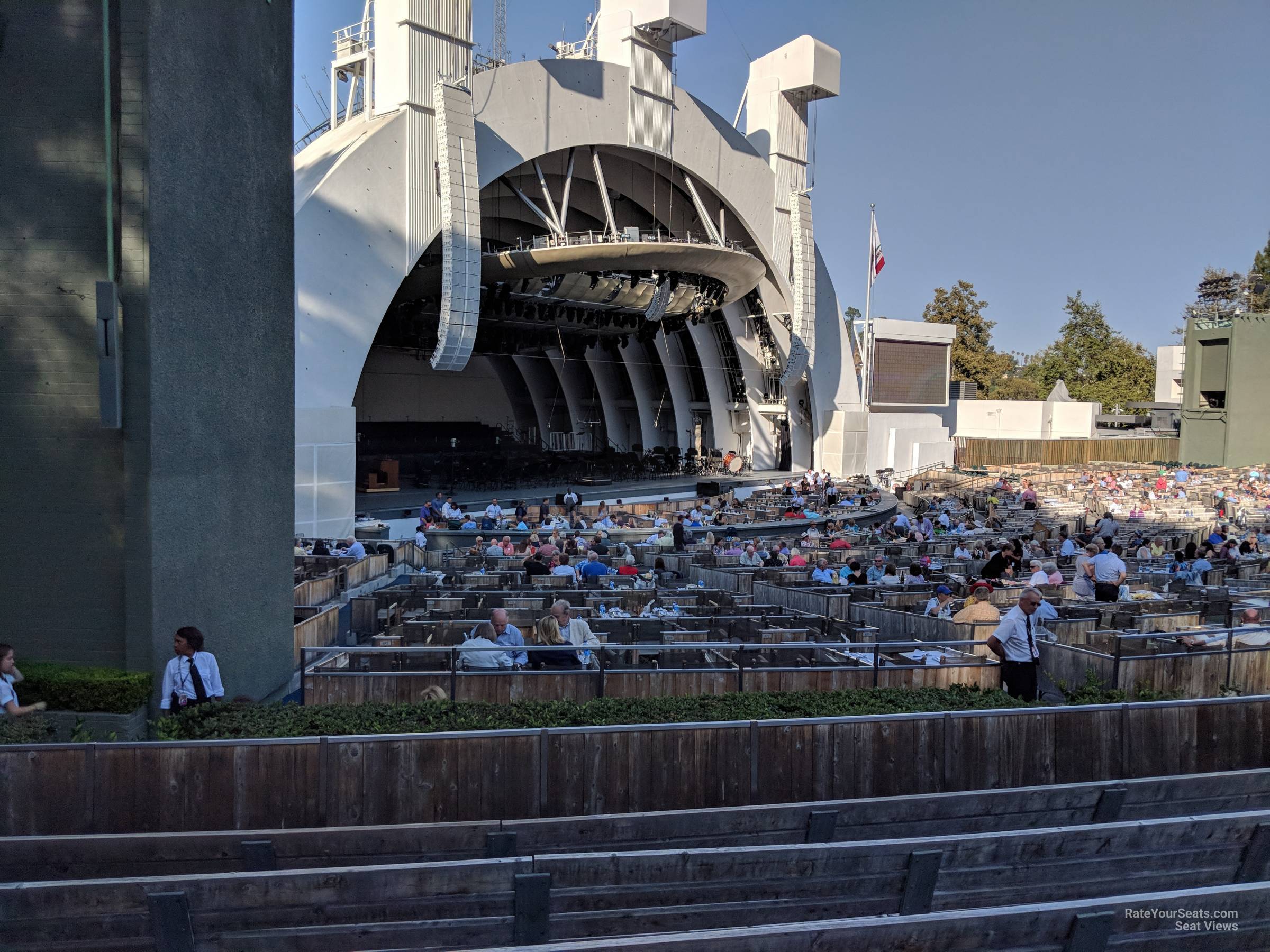 section e, row 7 seat view  - hollywood bowl