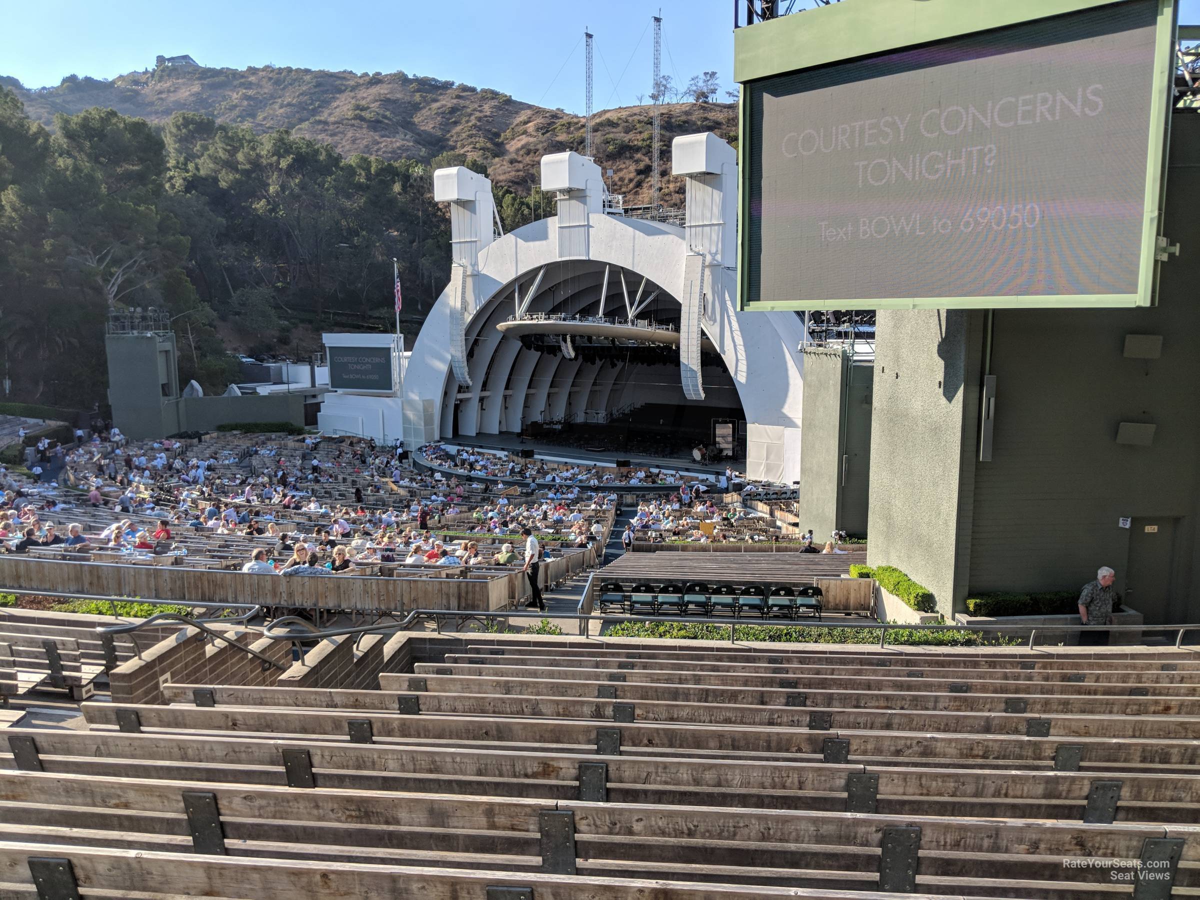 section f3, row 13 seat view  - hollywood bowl