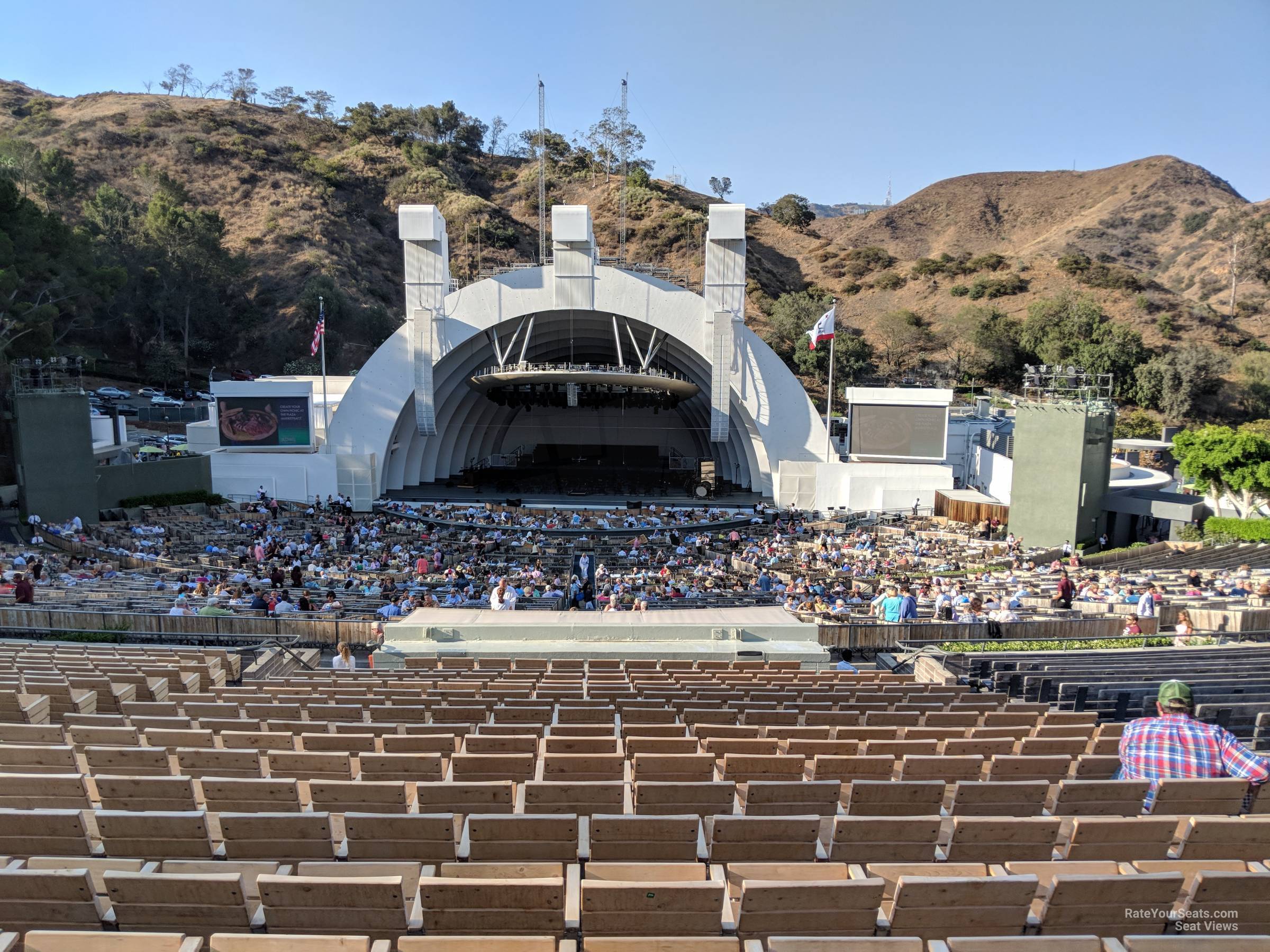 section g1, row 22 seat view  - hollywood bowl
