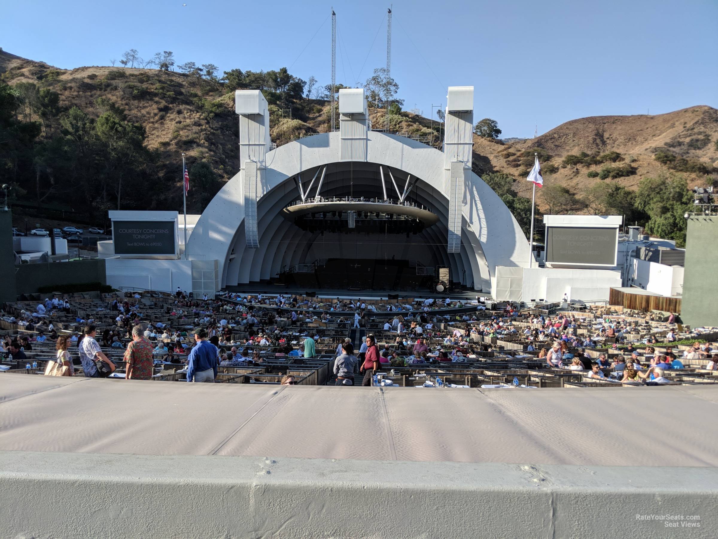 section g1, row 5 seat view  - hollywood bowl