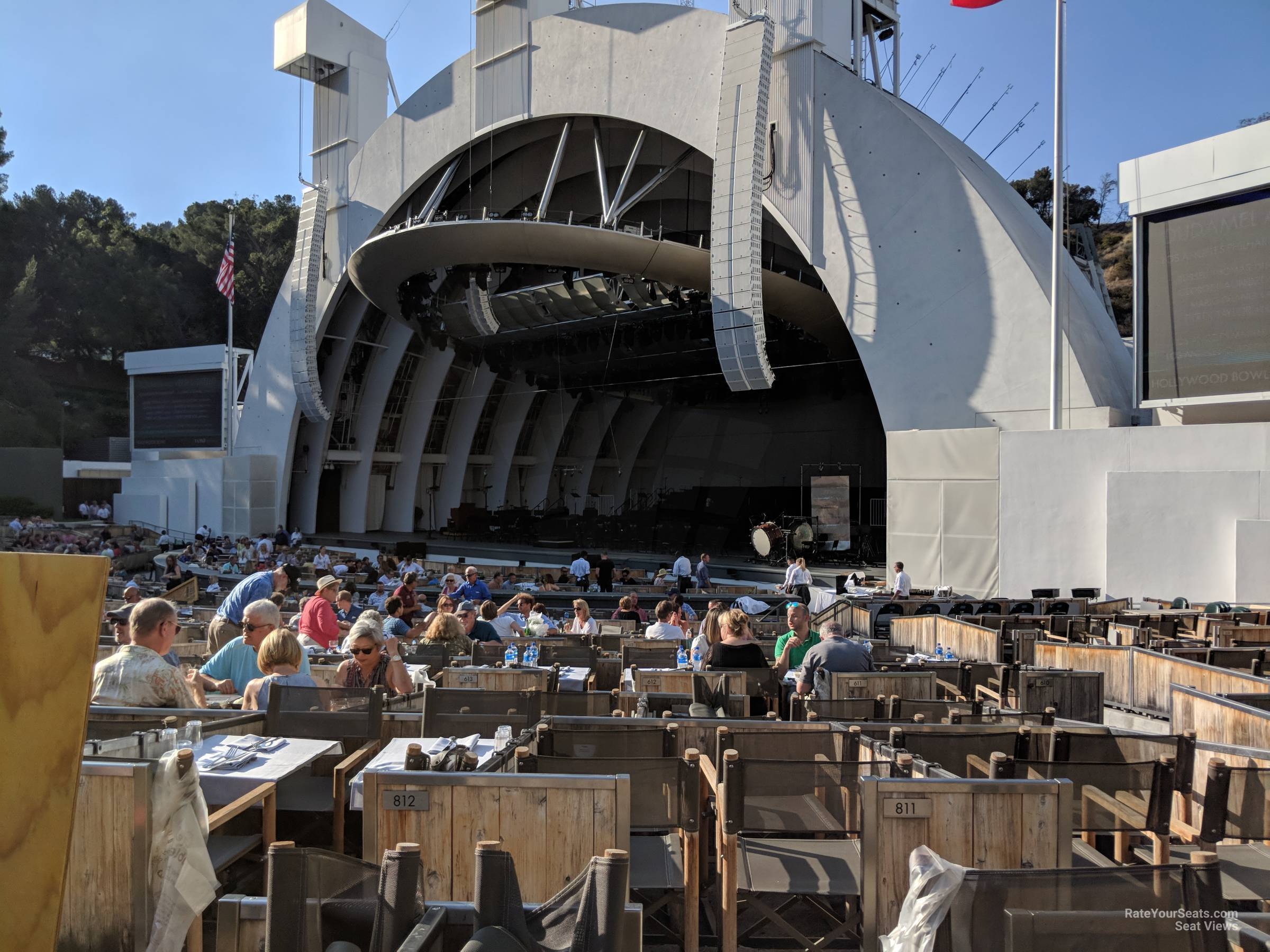 garden box 1, row 912 seat view  - hollywood bowl