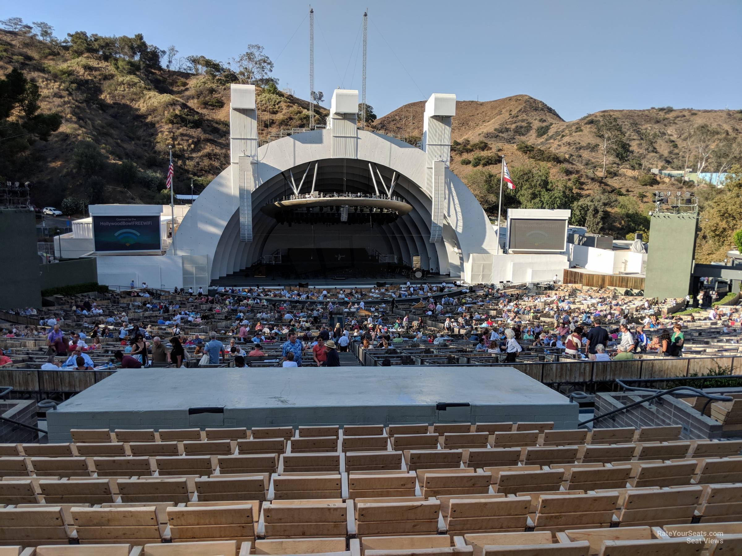 section j1, row 13 seat view  - hollywood bowl