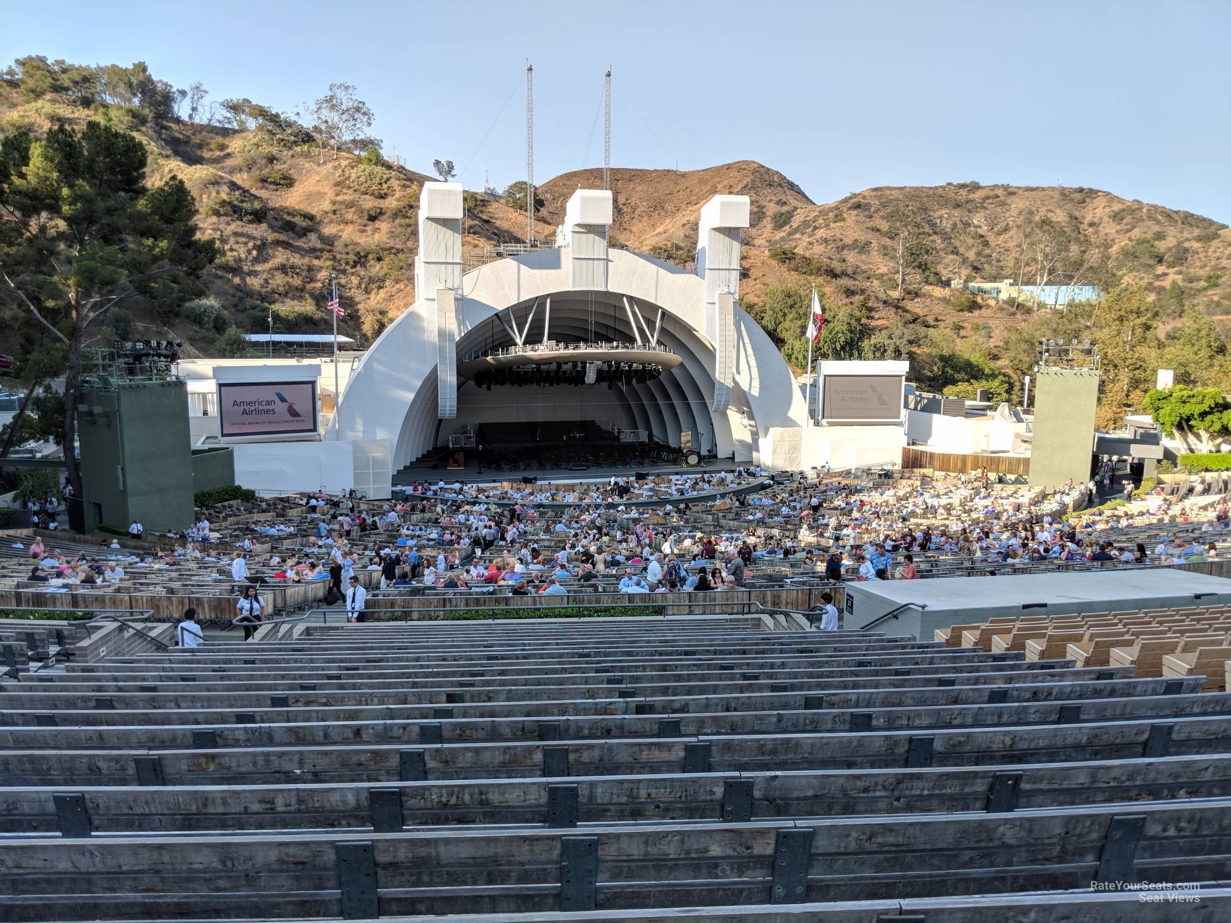 section j2, row 22 seat view  - hollywood bowl