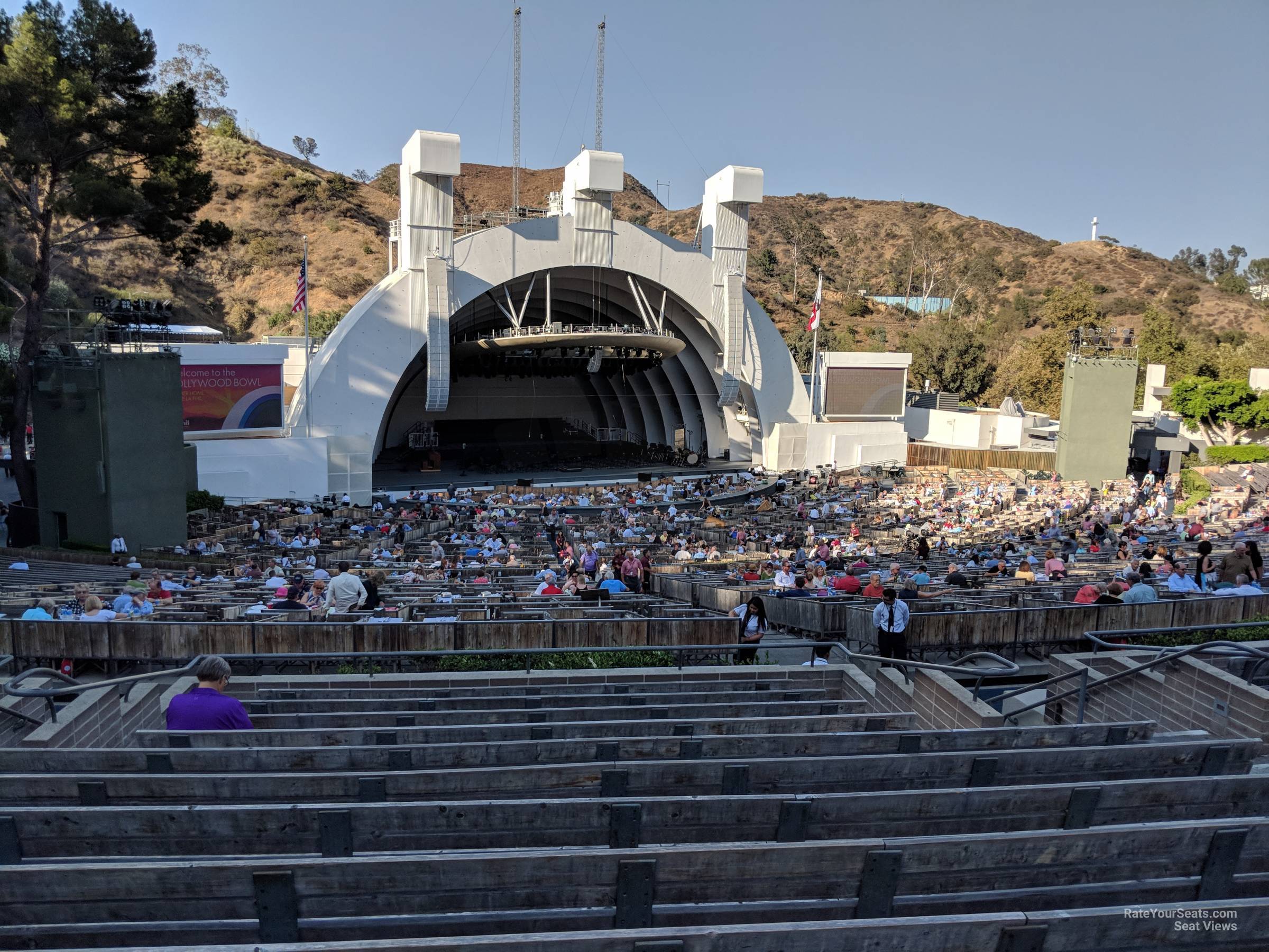 section k1, row 13 seat view  - hollywood bowl