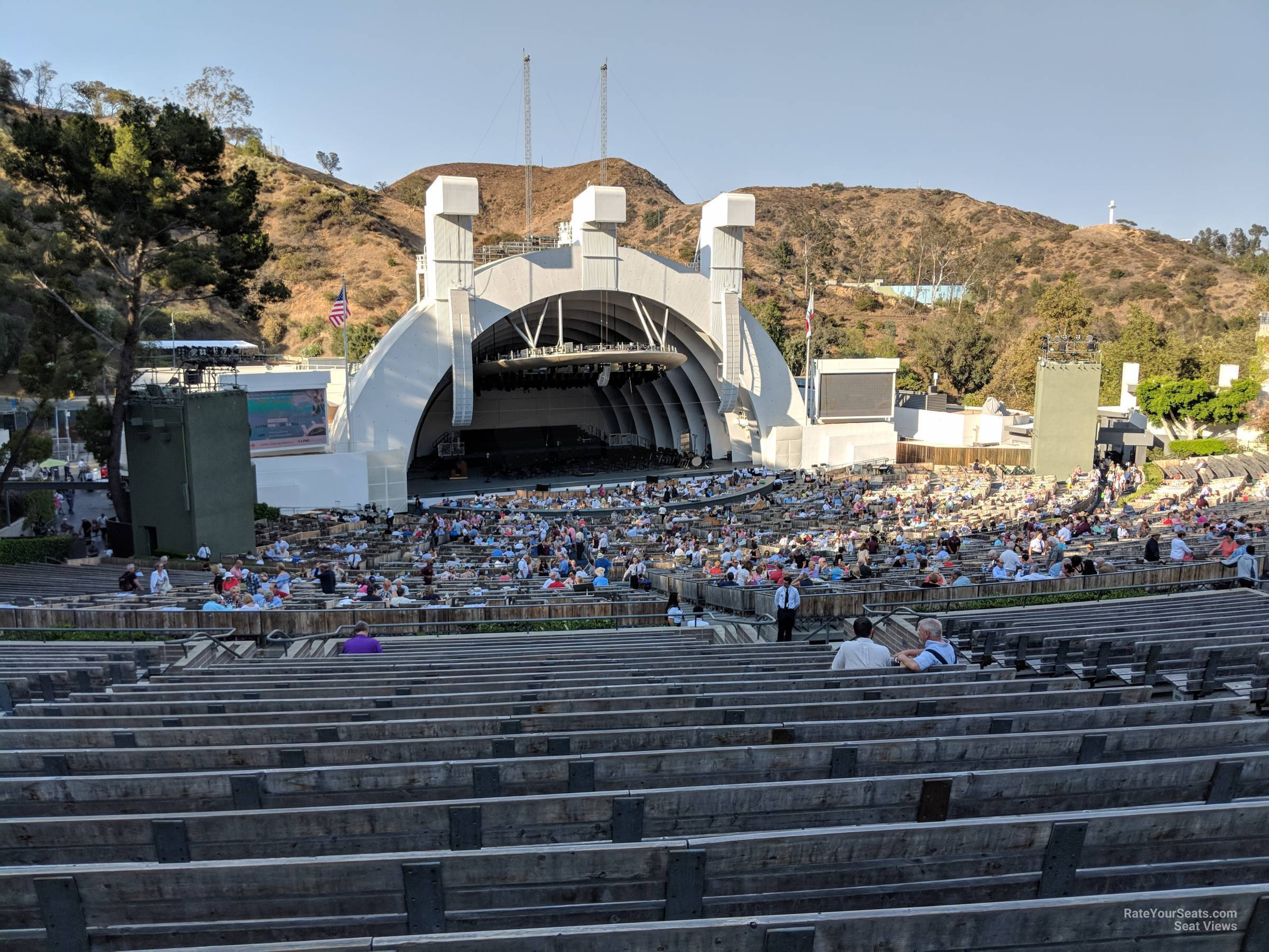 section k1, row 22 seat view  - hollywood bowl