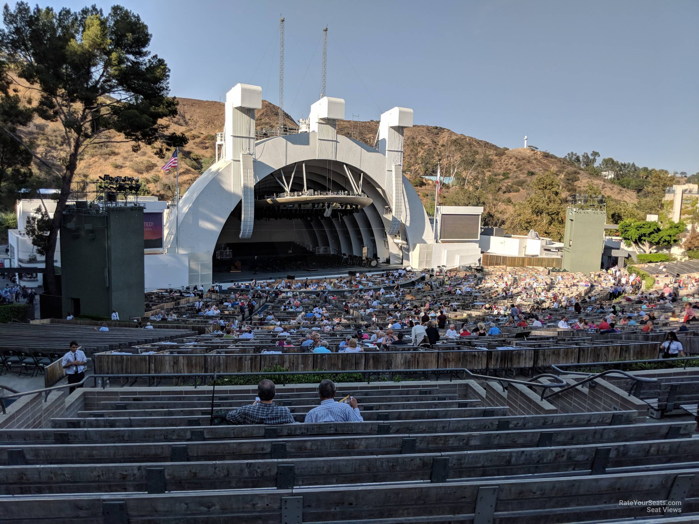 section k2, row 13 seat view  - hollywood bowl
