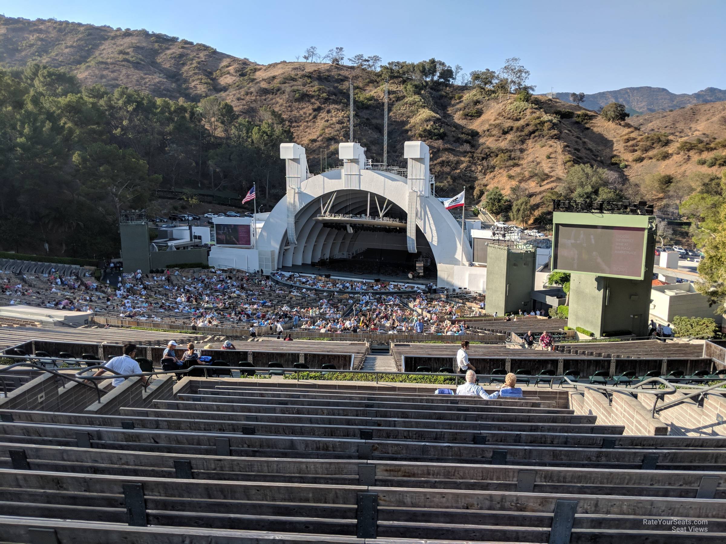 section l2, row 14 seat view  - hollywood bowl