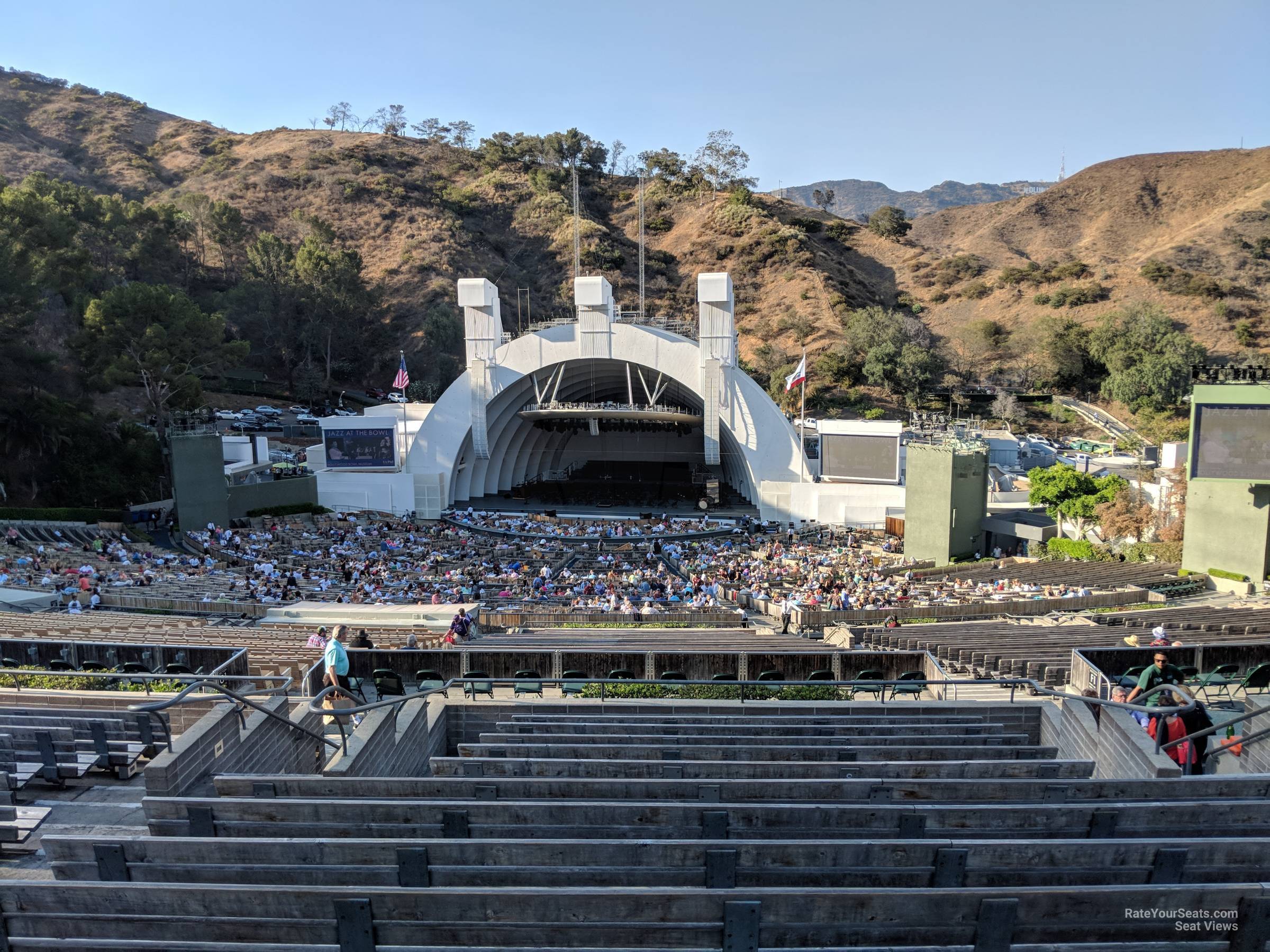 section m3, row 14 seat view  - hollywood bowl