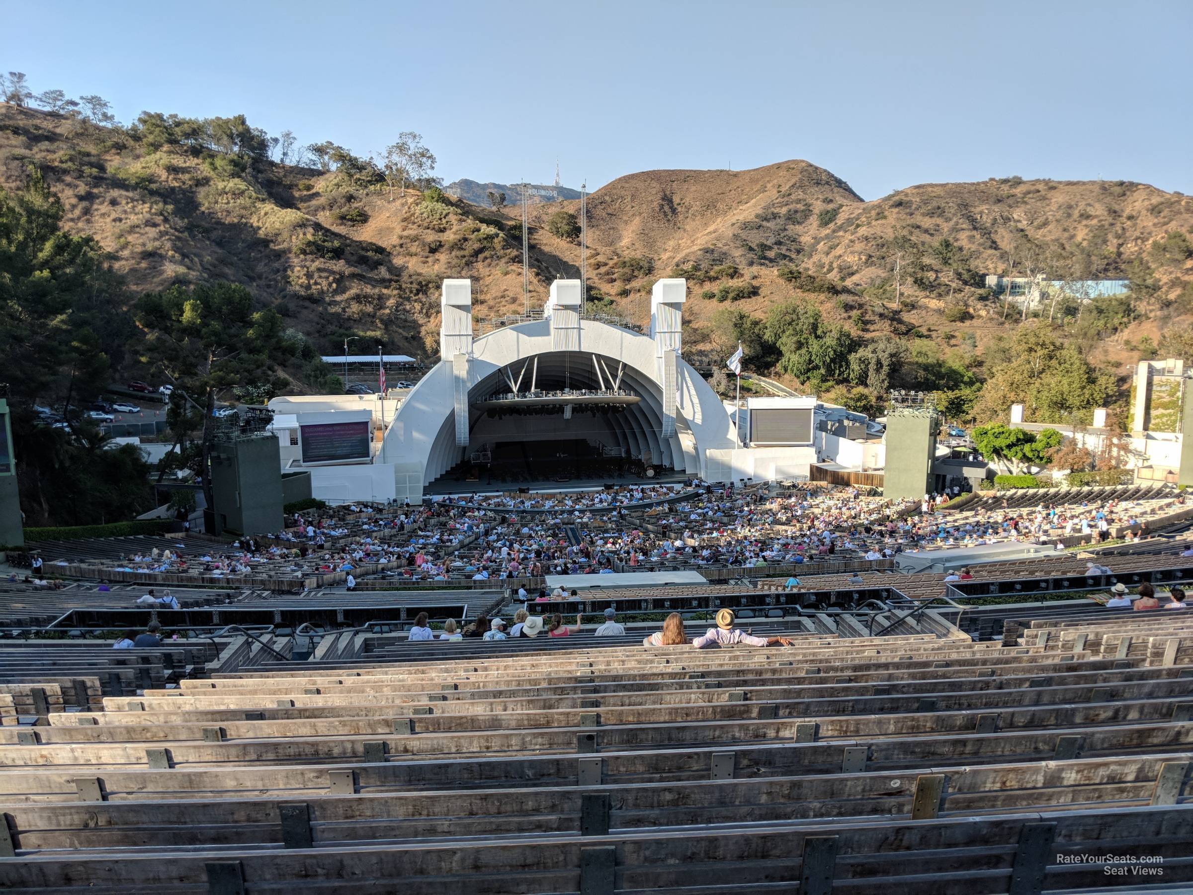 section n2, row 22 seat view  - hollywood bowl
