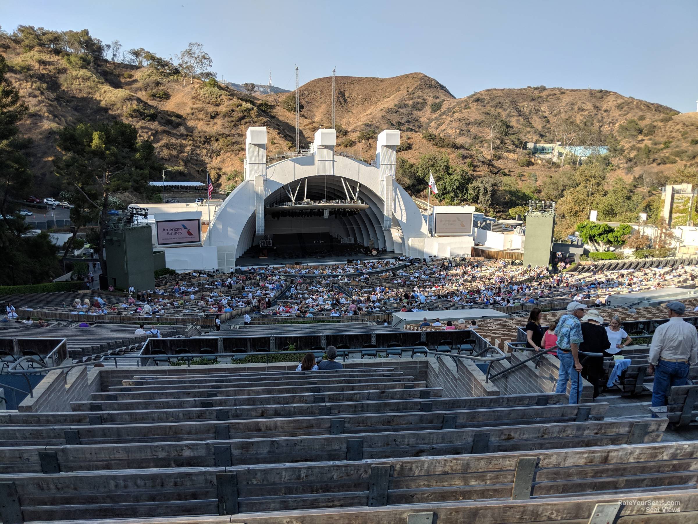 section n3, row 14 seat view  - hollywood bowl