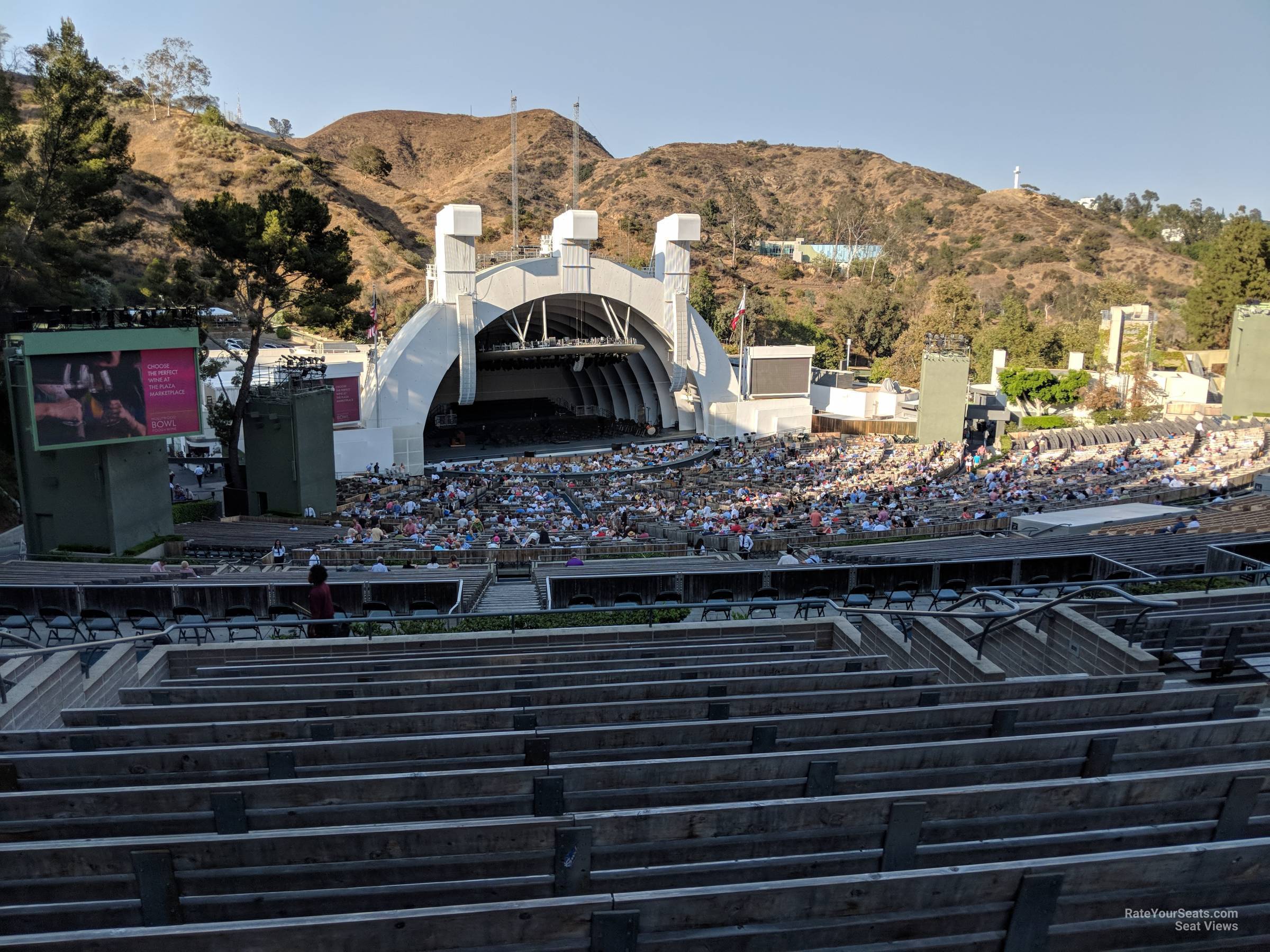 section p2, row 14 seat view  - hollywood bowl