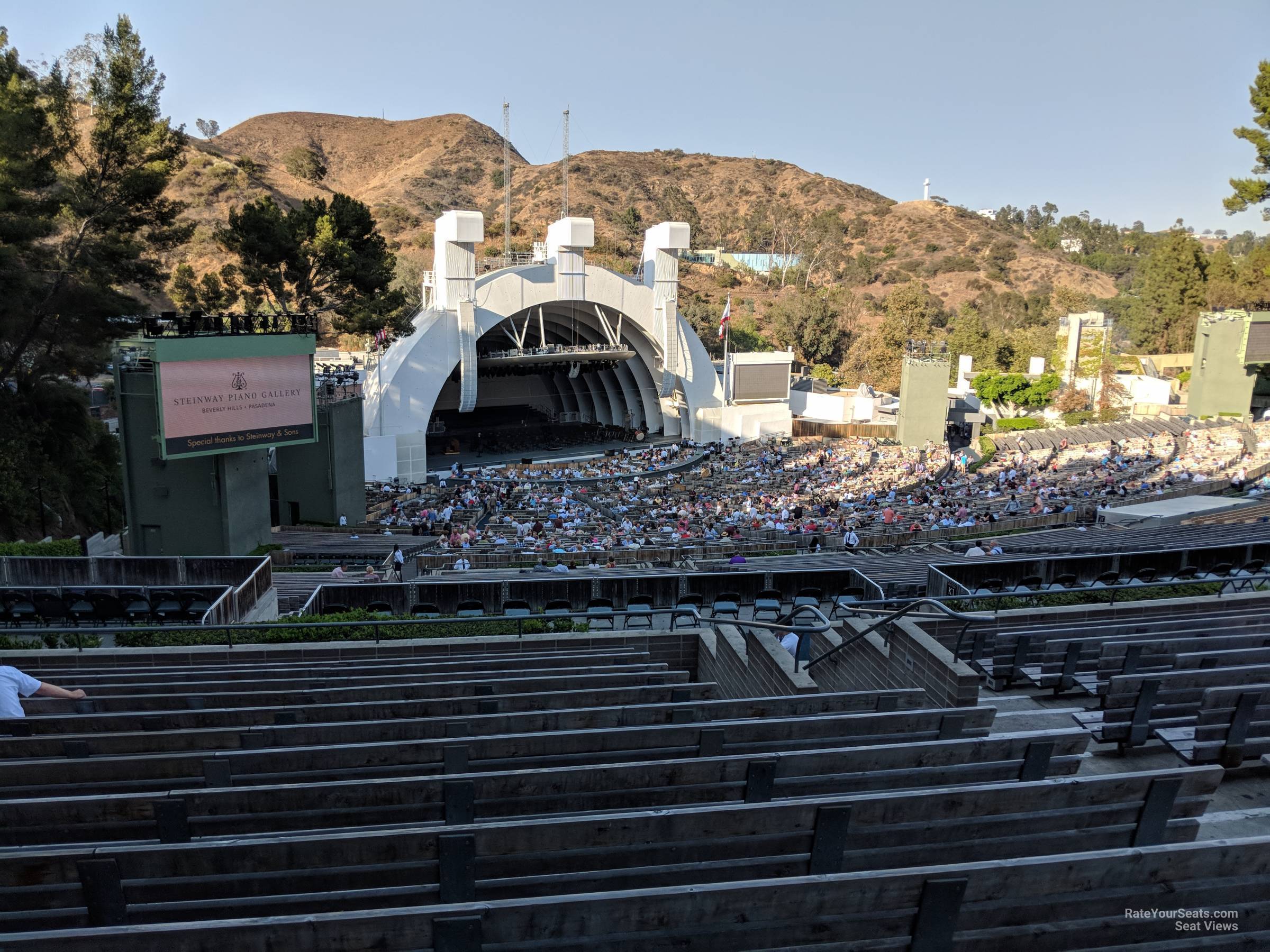 section p3, row 14 seat view  - hollywood bowl
