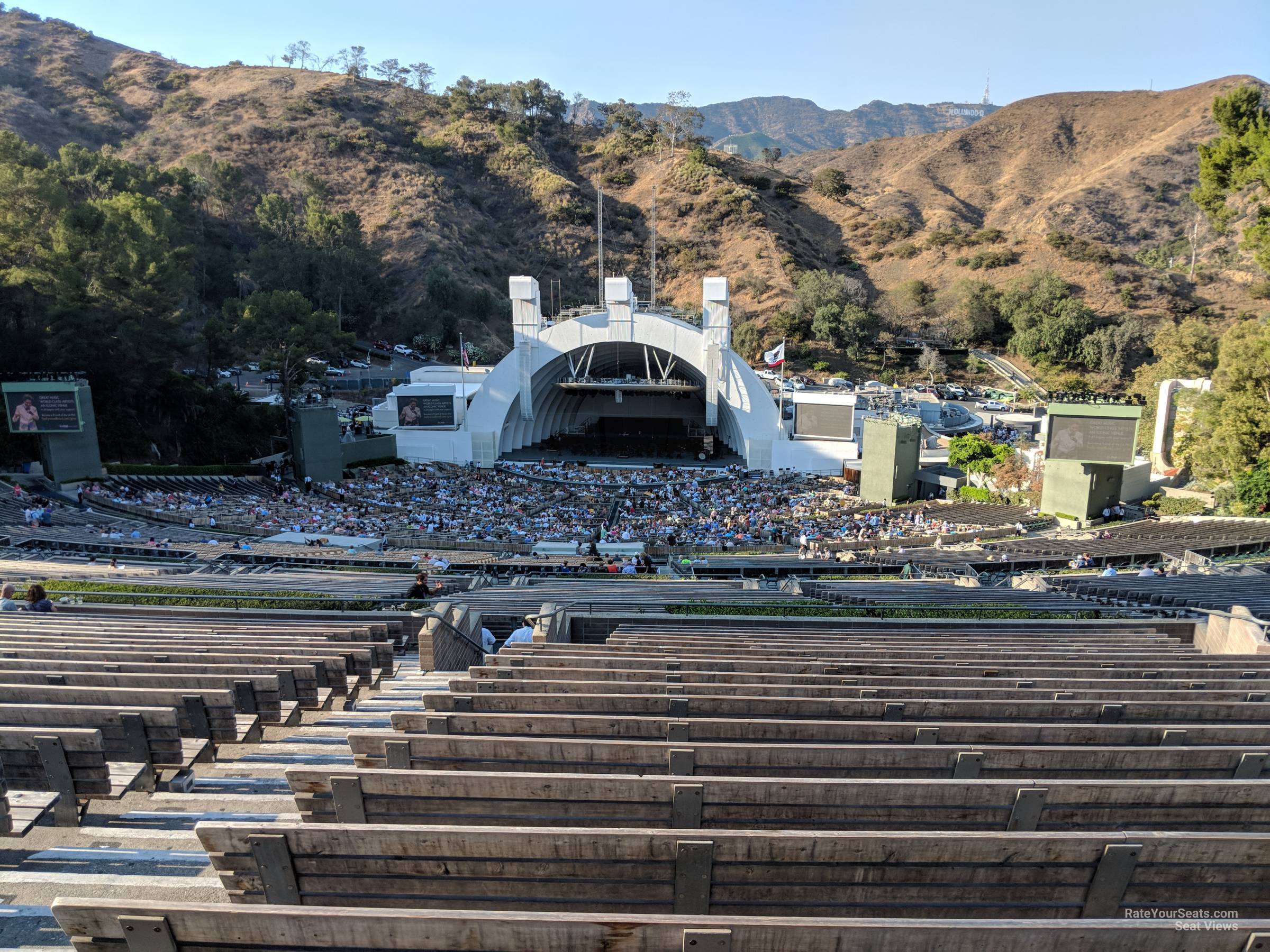 section r2, row 20 seat view  - hollywood bowl
