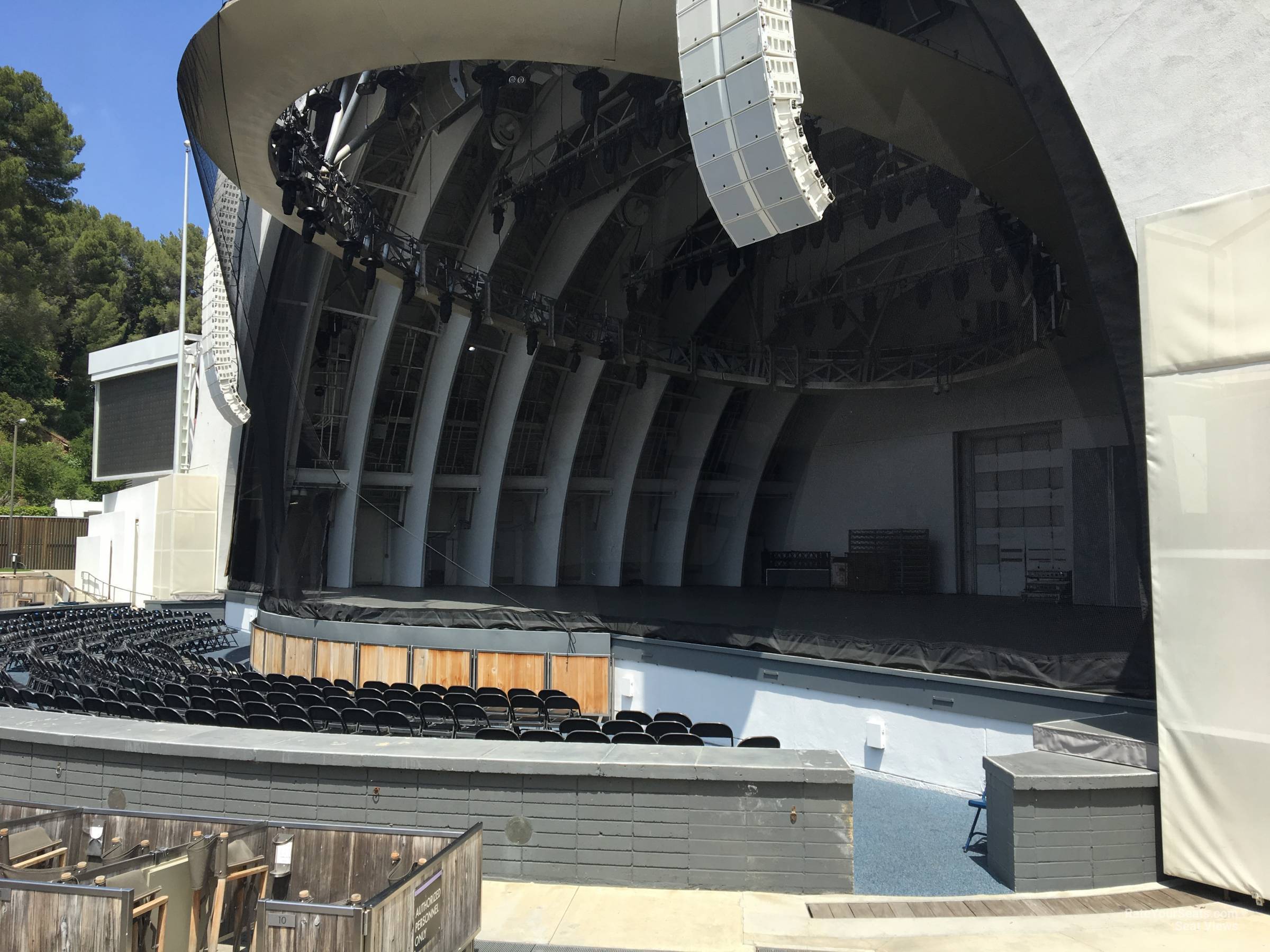 ramp d, row 1 seat view  - hollywood bowl