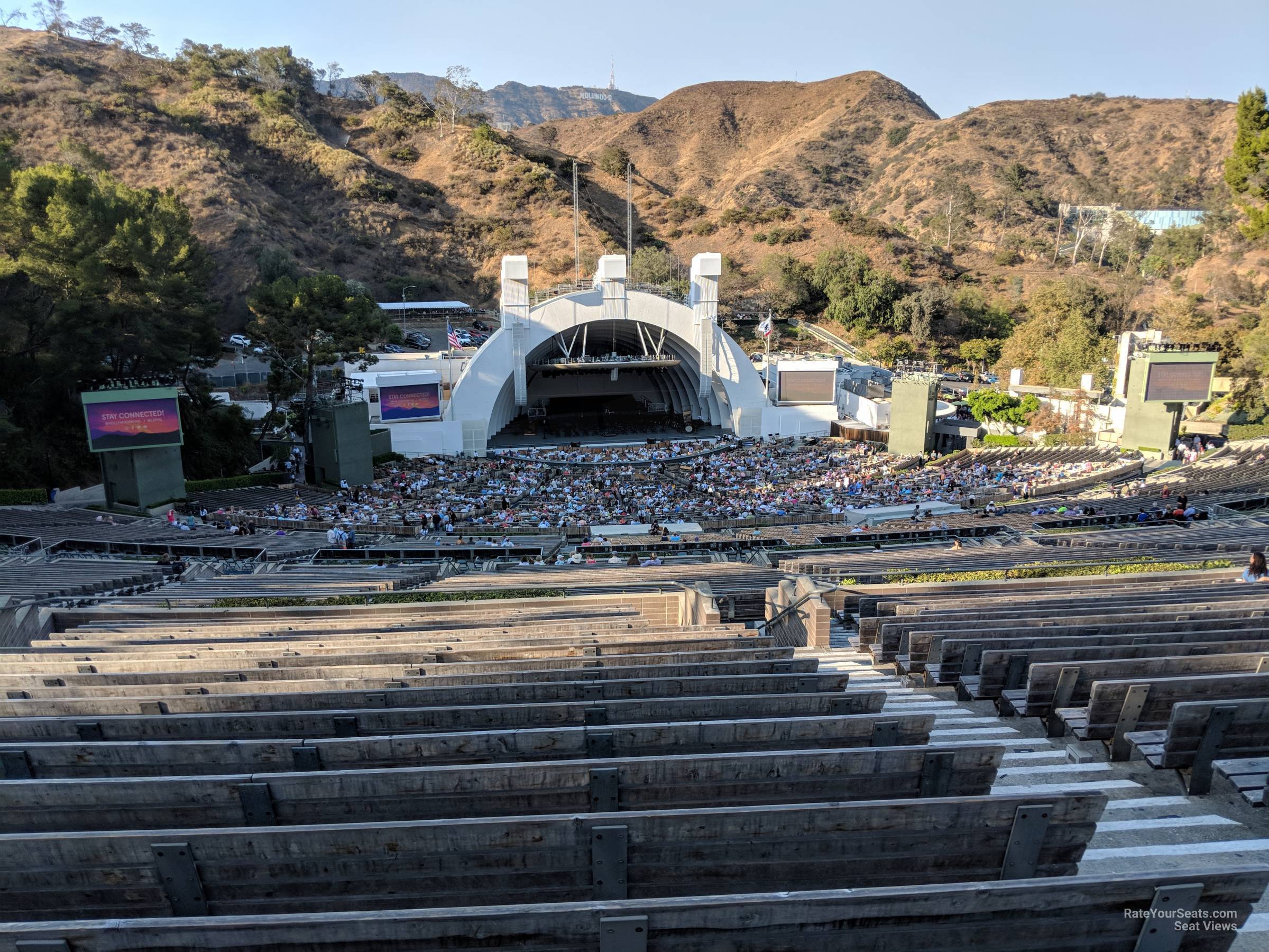 section t2, row 20 seat view  - hollywood bowl