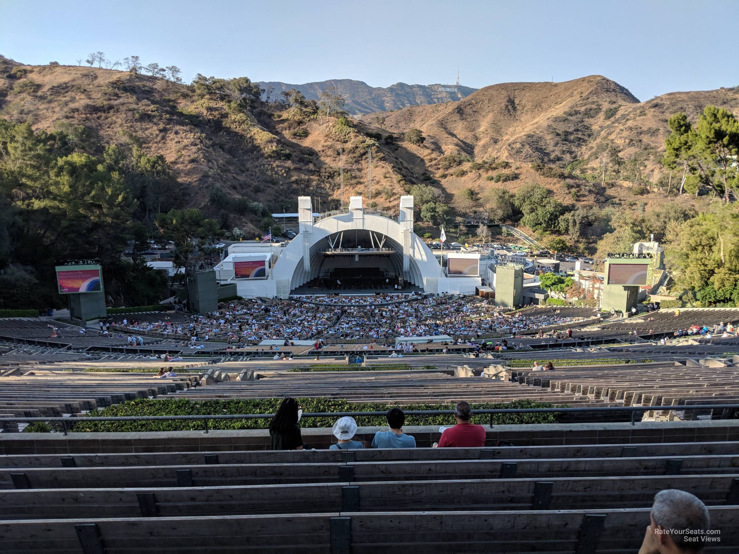 section w3, row 9 seat view  - hollywood bowl