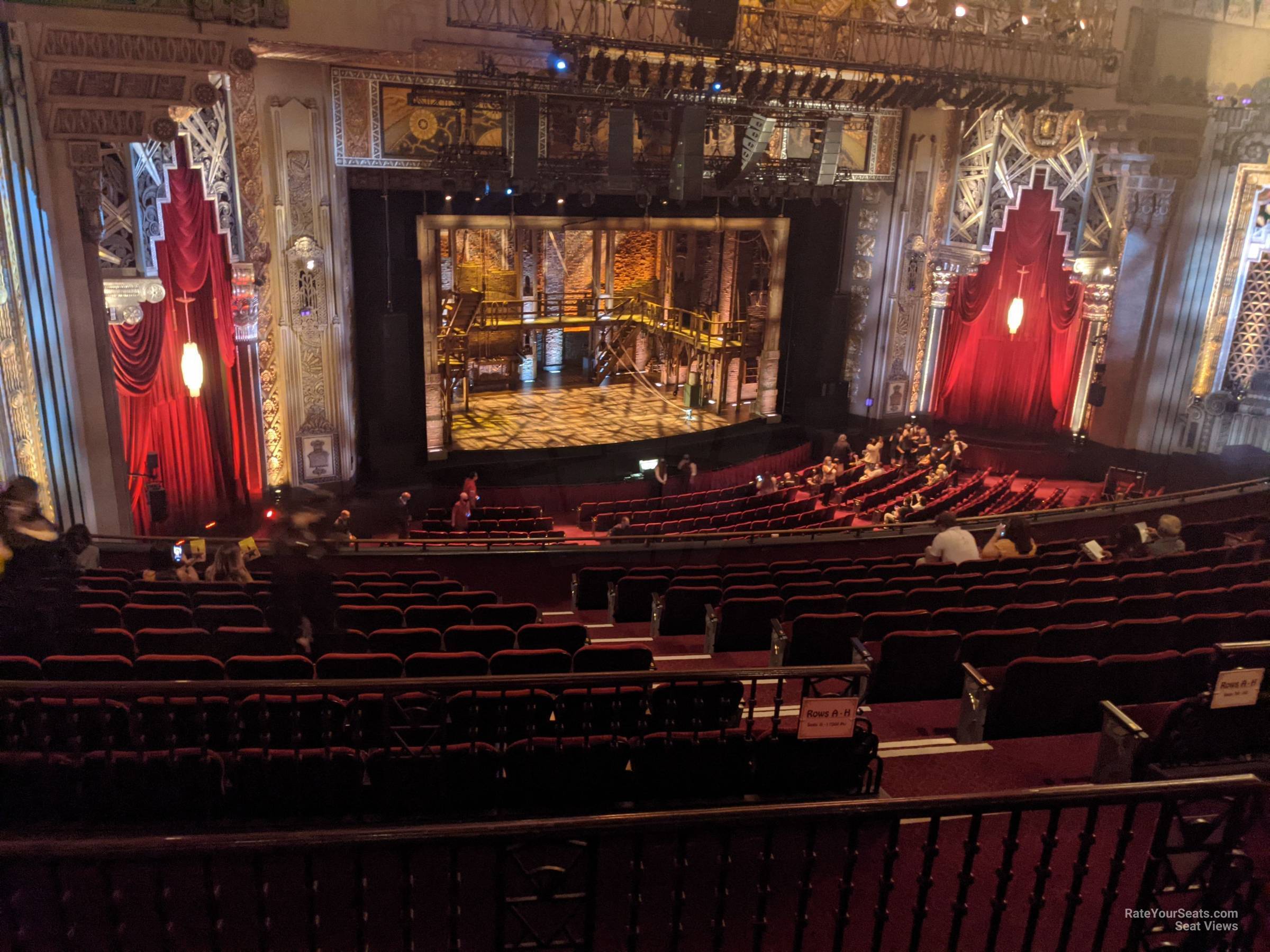 mezzanine left, row l seat view  - hollywood pantages theatre