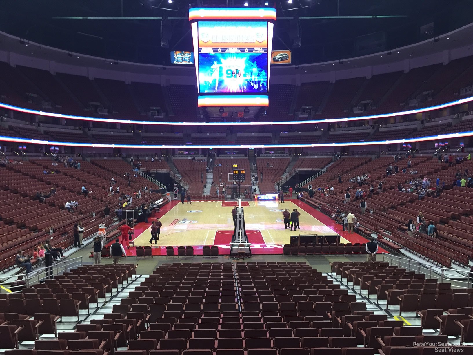 section 201, row p seat view  for basketball - honda center
