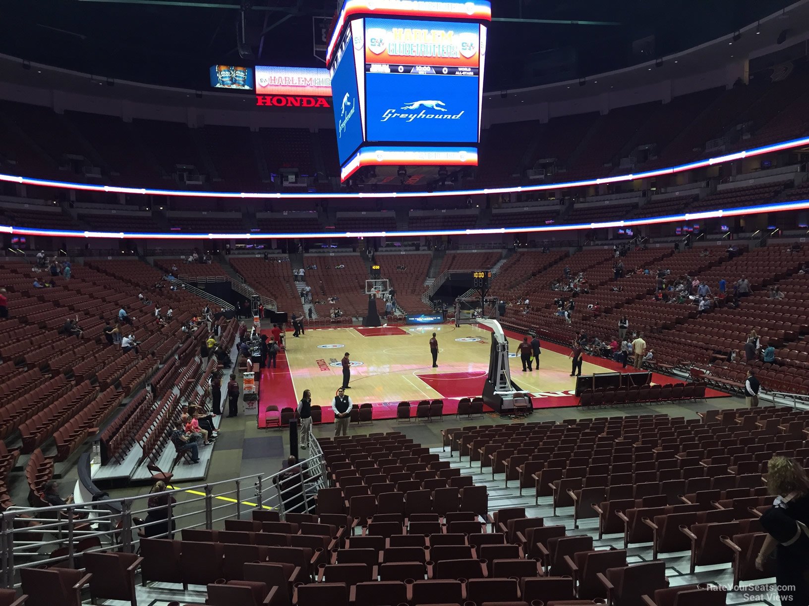 section 202, row p seat view  for basketball - honda center