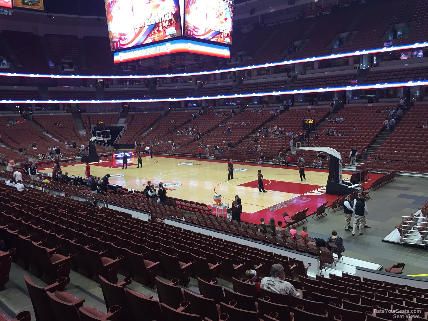 section 205, row p seat view  for basketball - honda center