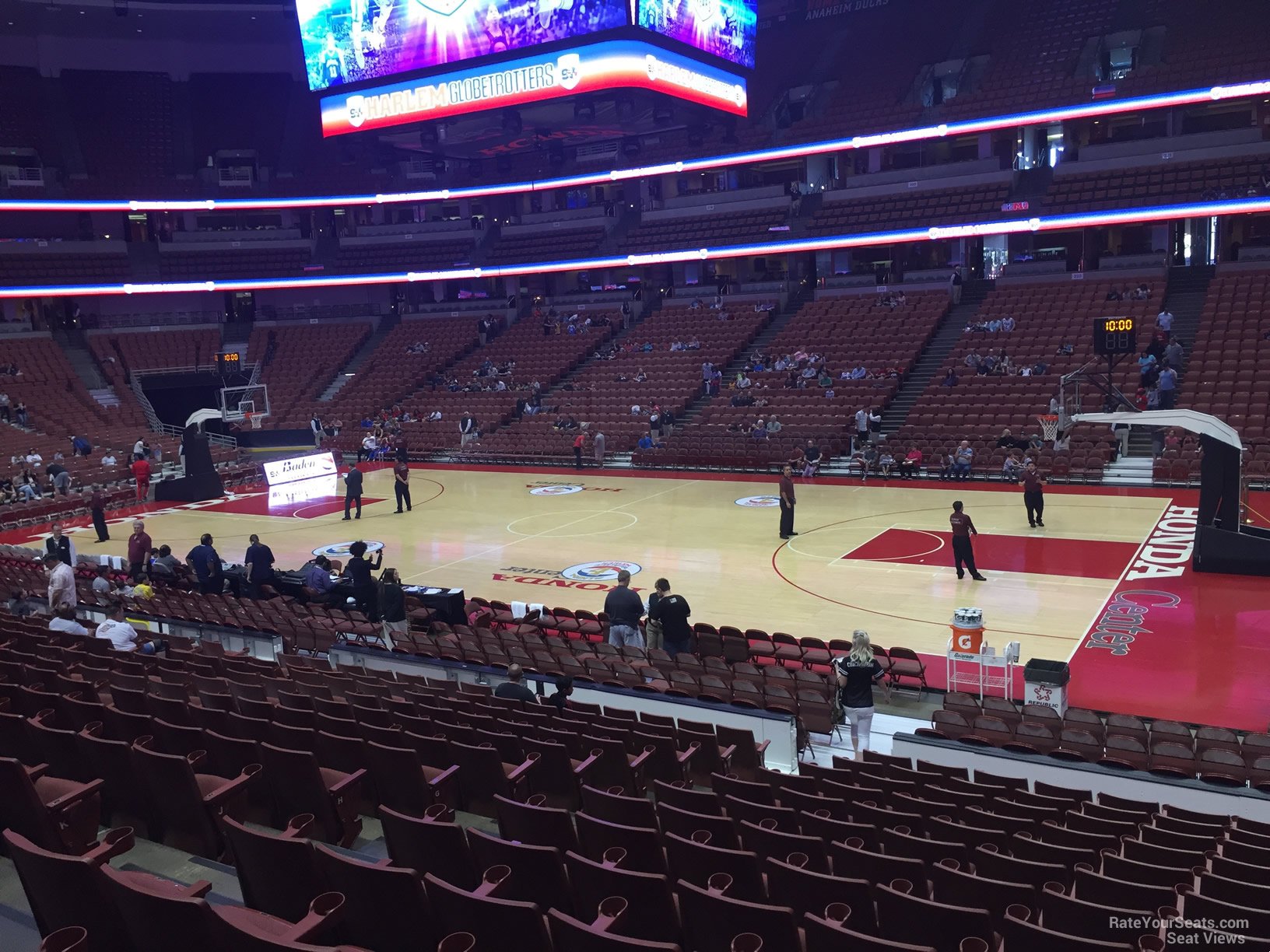 section 206, row p seat view  for basketball - honda center