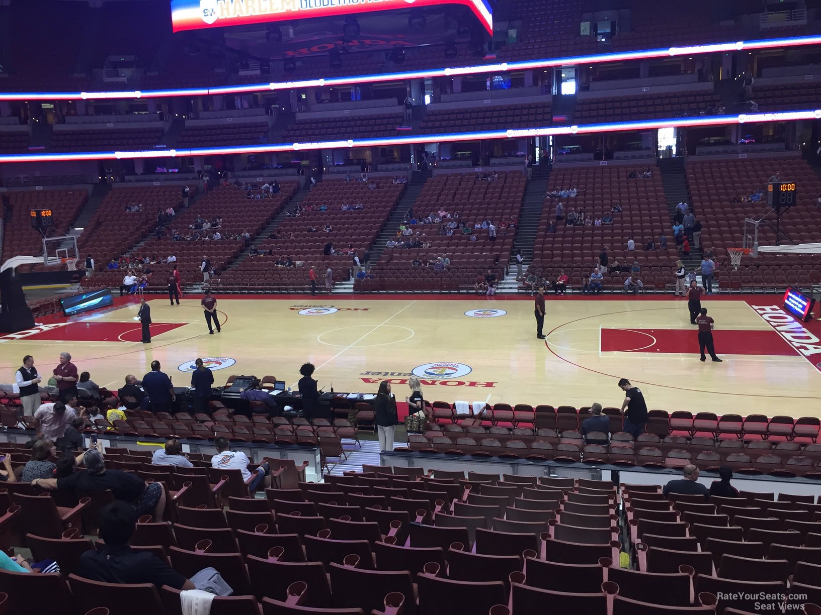 section 207, row p seat view  for basketball - honda center