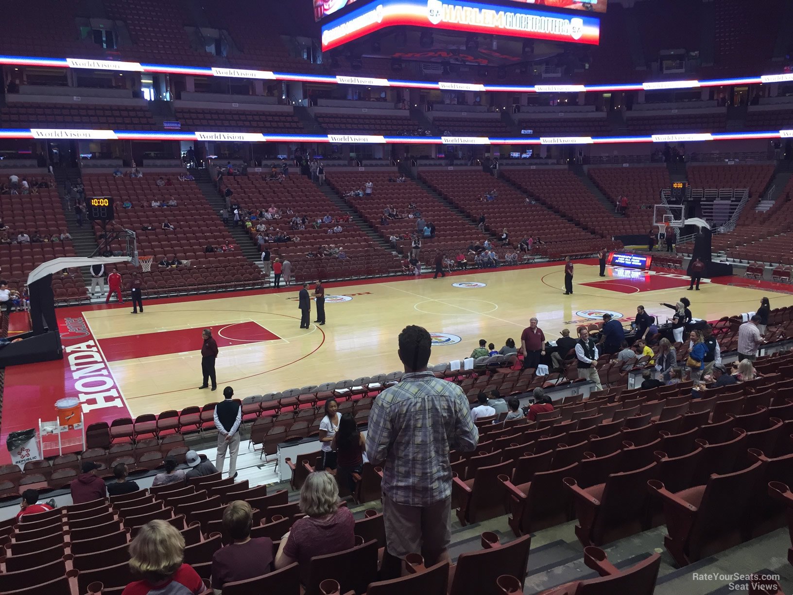 section 210, row p seat view  for basketball - honda center