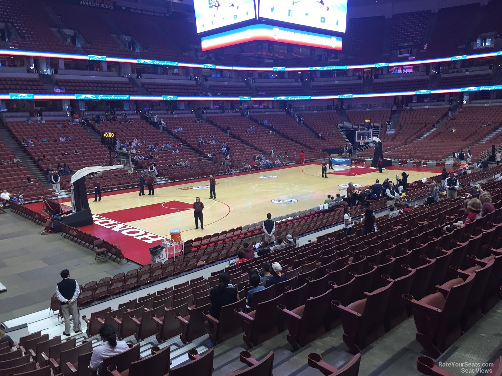 section 211, row p seat view  for basketball - honda center