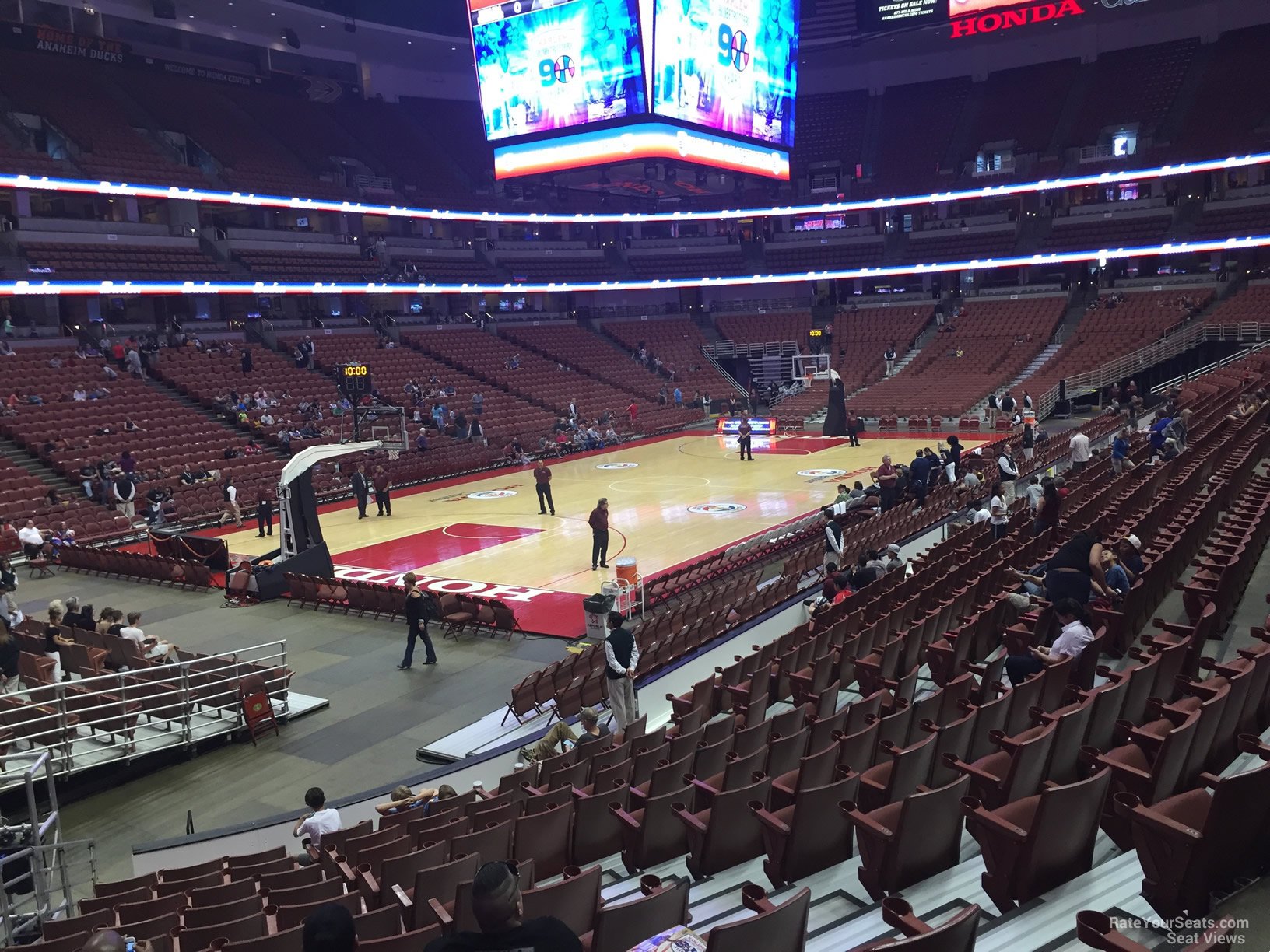 section 212, row p seat view  for basketball - honda center