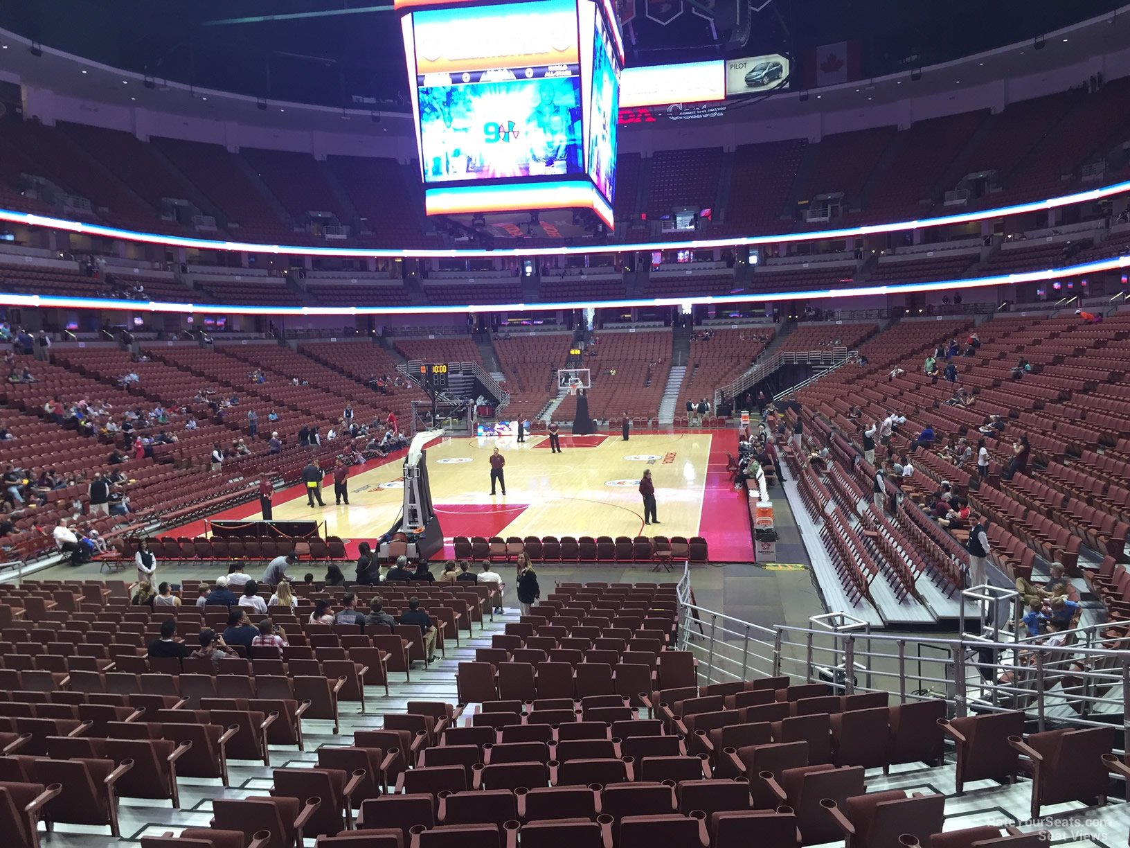 section 214, row p seat view  for basketball - honda center