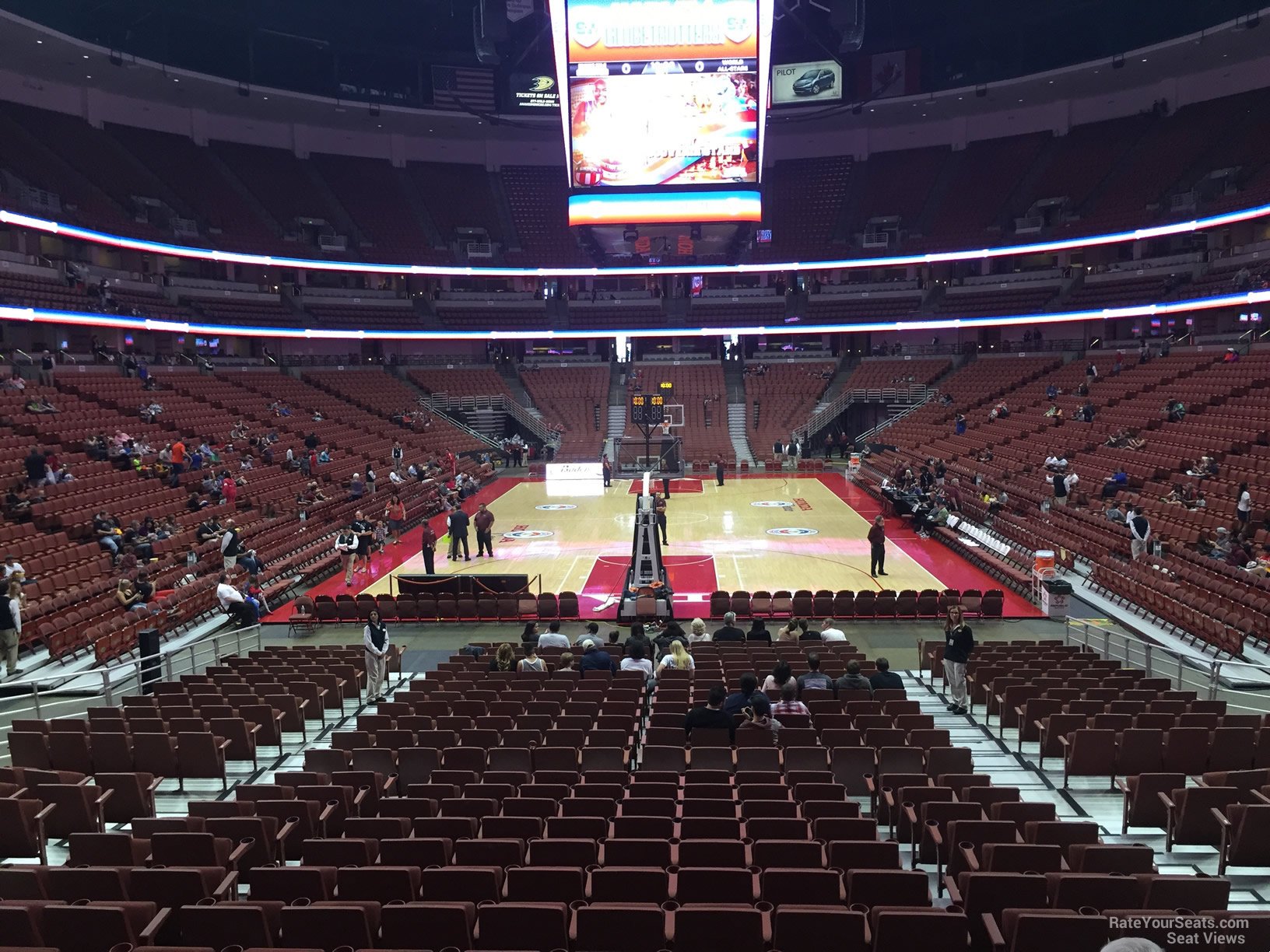 section 215, row p seat view  for basketball - honda center