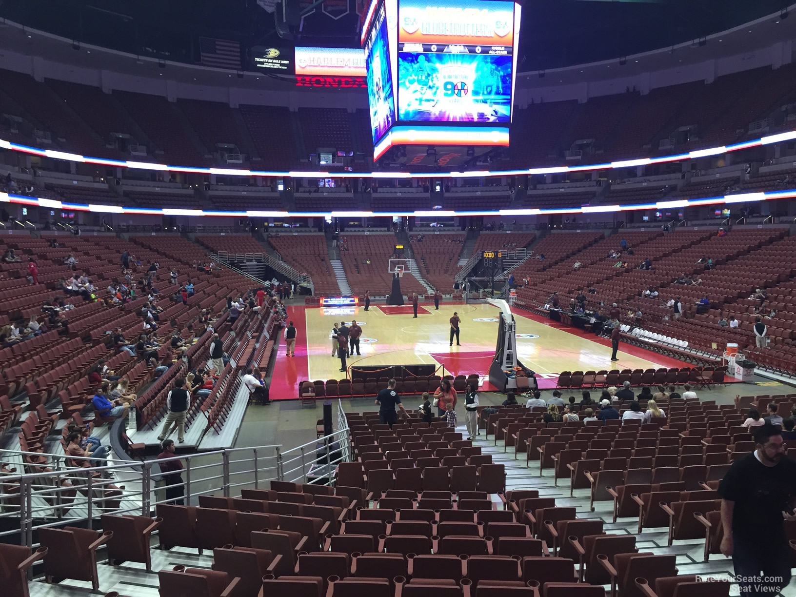 section 216, row p seat view  for basketball - honda center