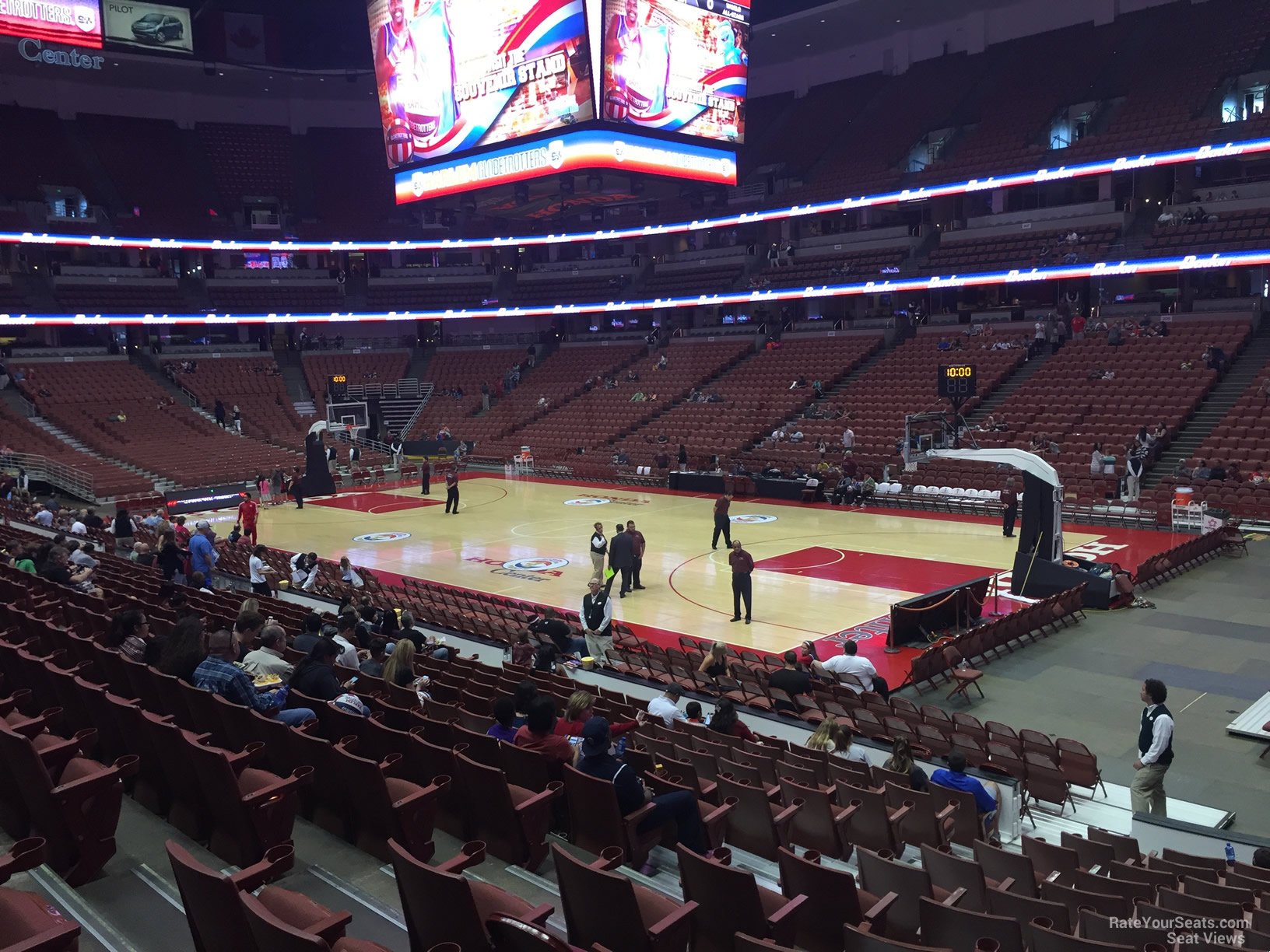 section 219, row p seat view  for basketball - honda center