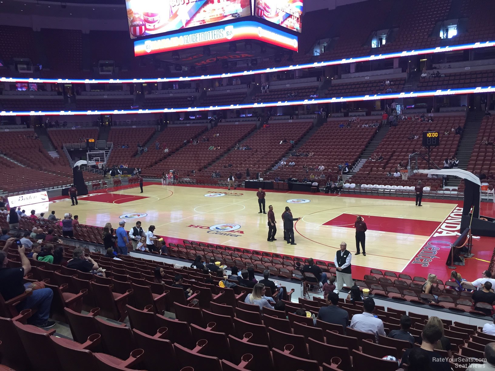 section 220, row p seat view  for basketball - honda center