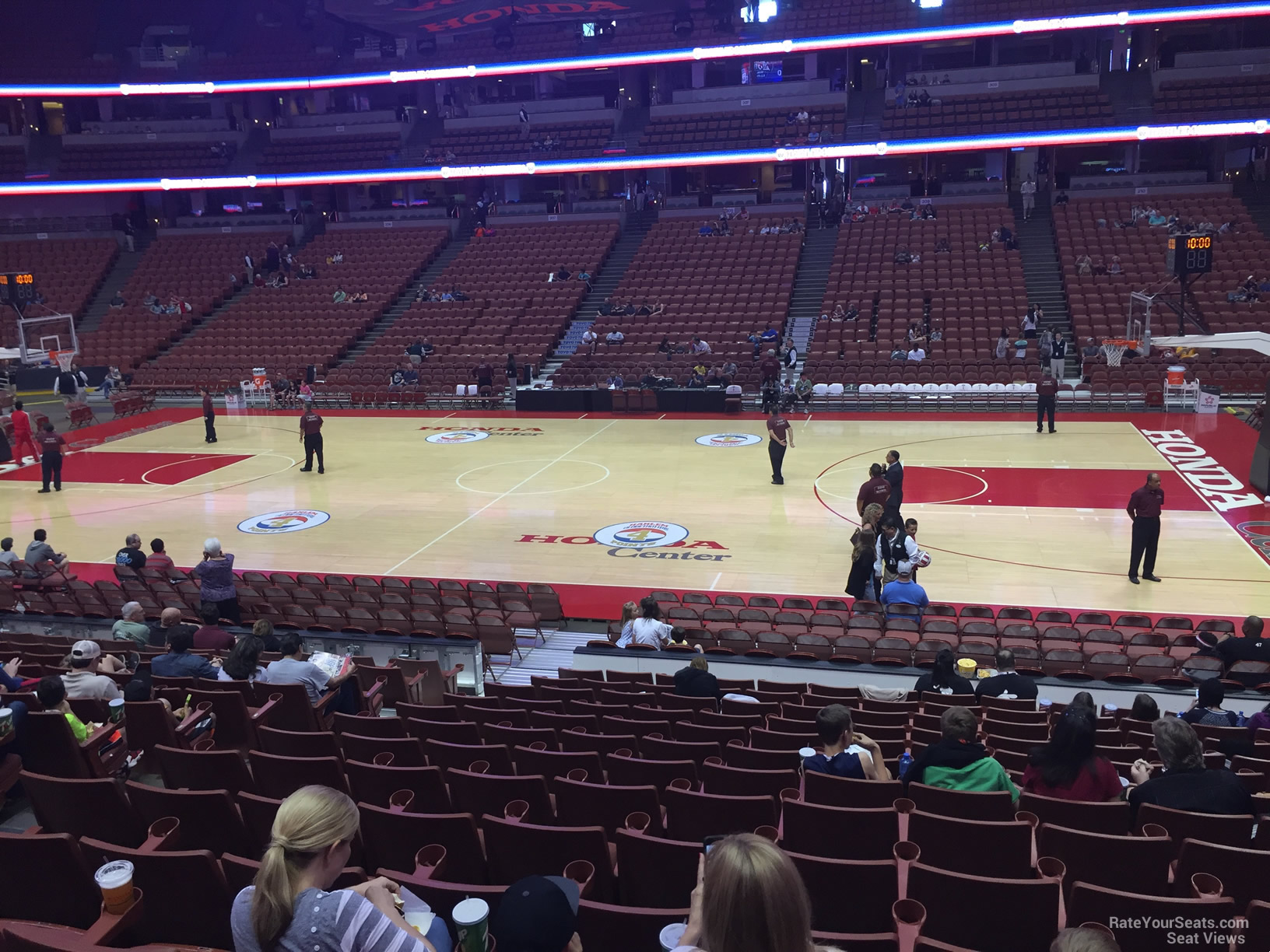 section 221, row p seat view  for basketball - honda center